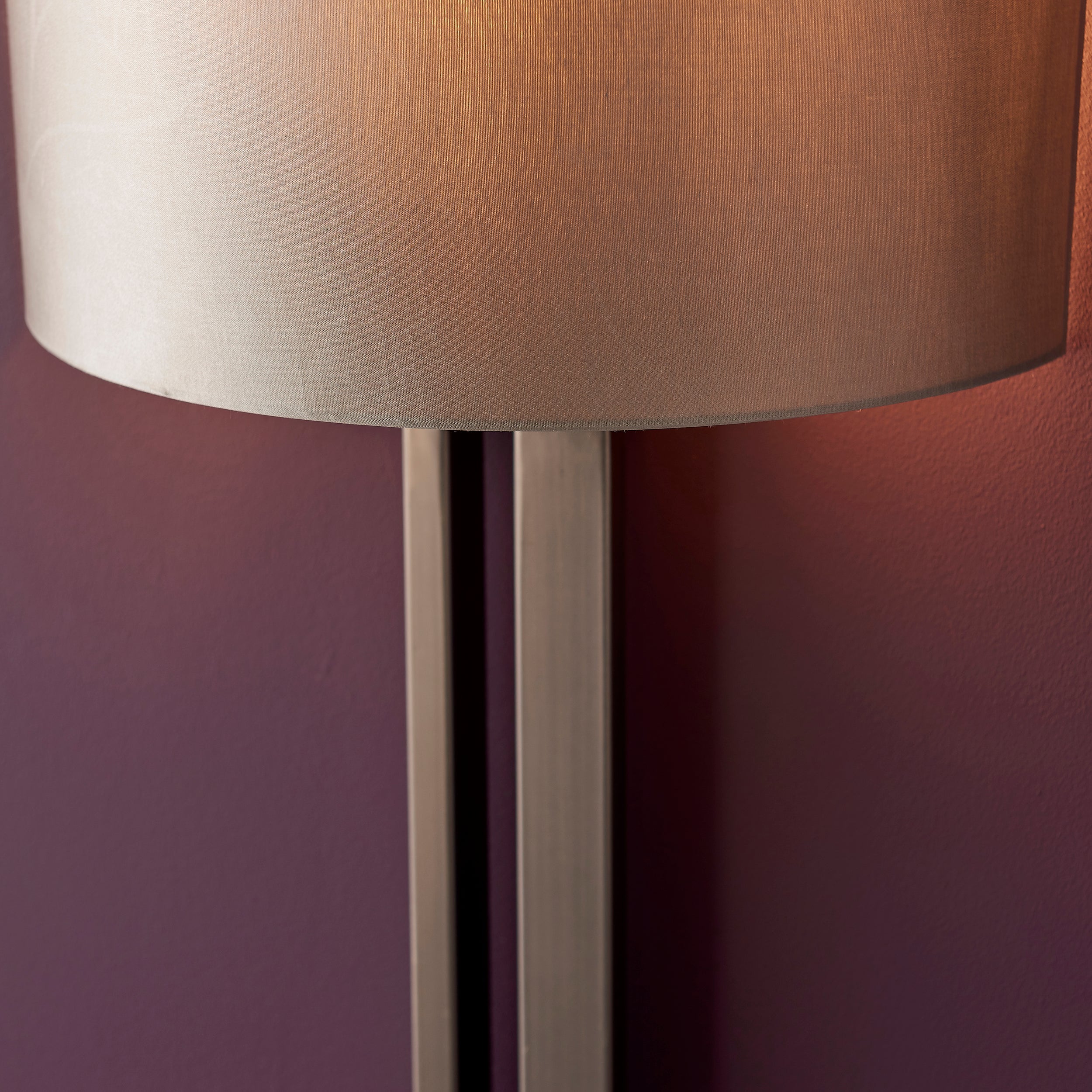 Utopia Groove Wall Light - Brushed Bronze With Mink Shade