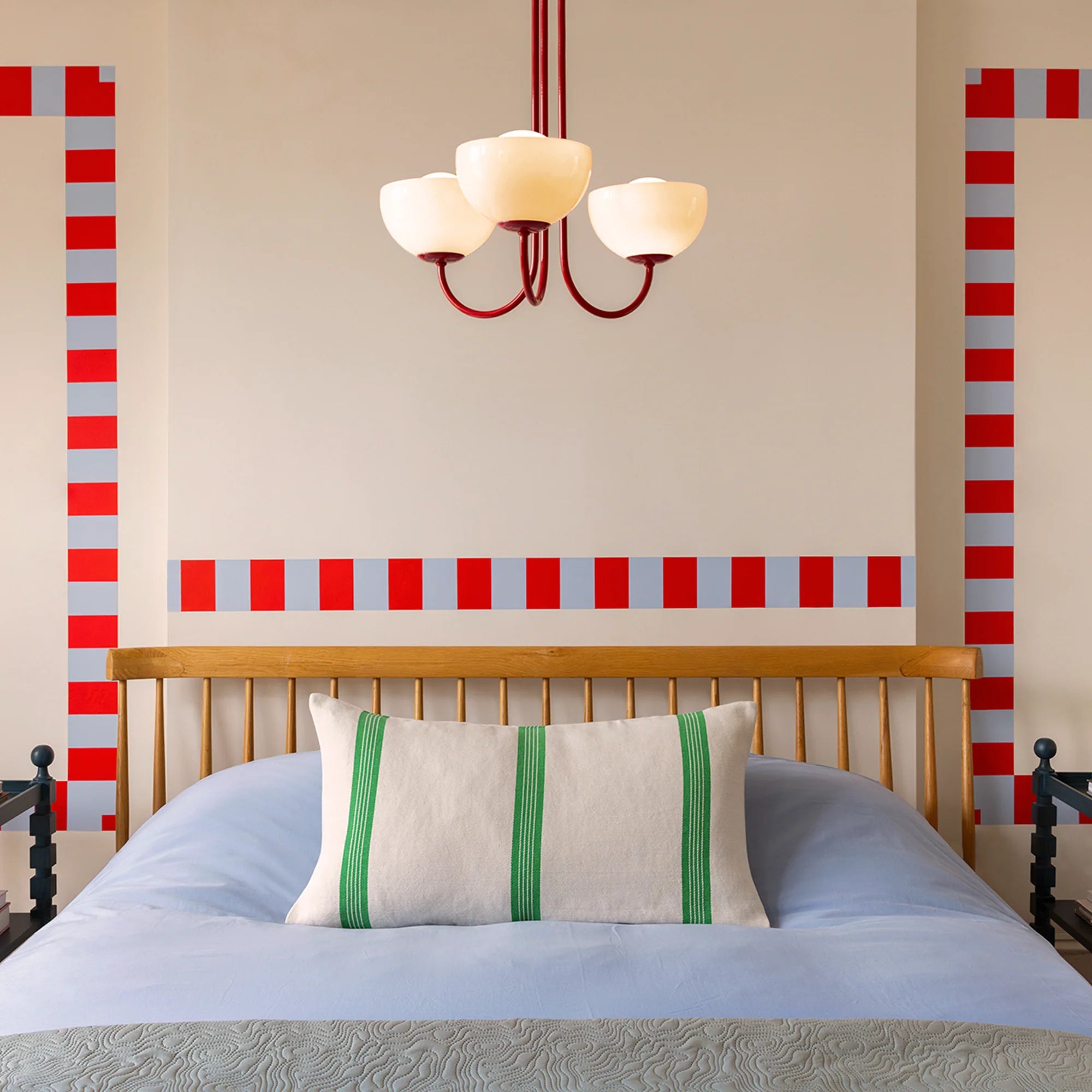 houseof. Dome 3 Light Ceiling Pendant - Jam Red