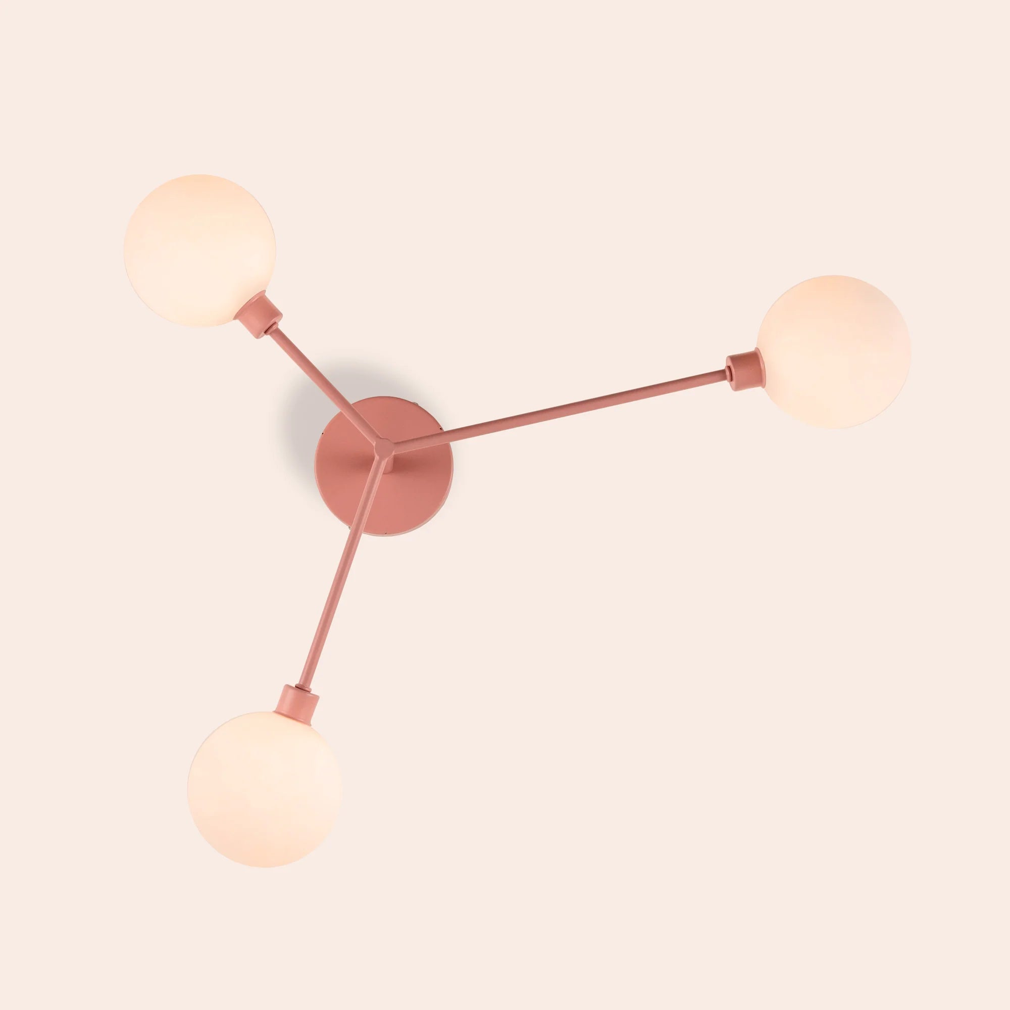 houseof. Flush 3 Light Ceiling Light - Pink