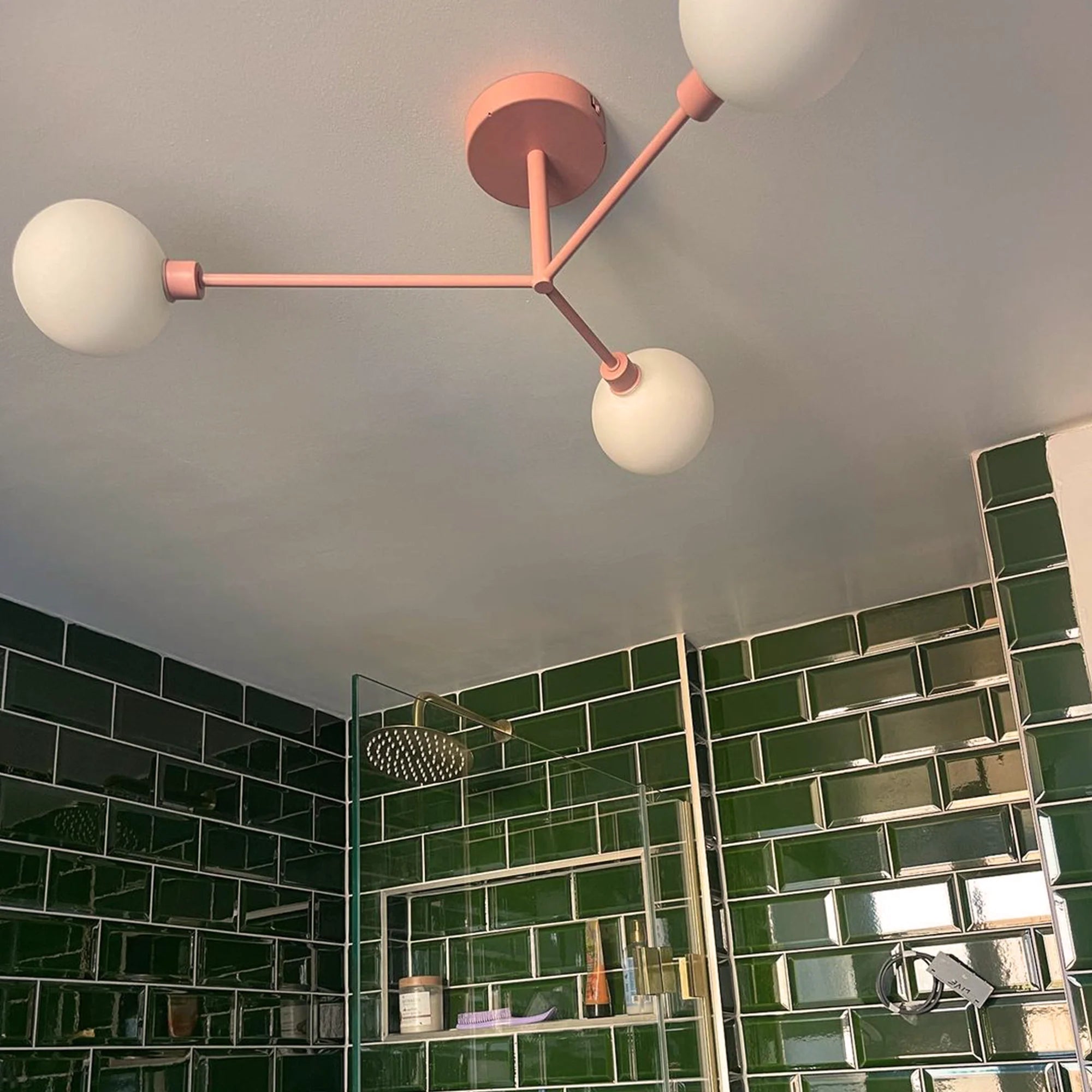 houseof. Flush 3 Light Ceiling Light - Pink