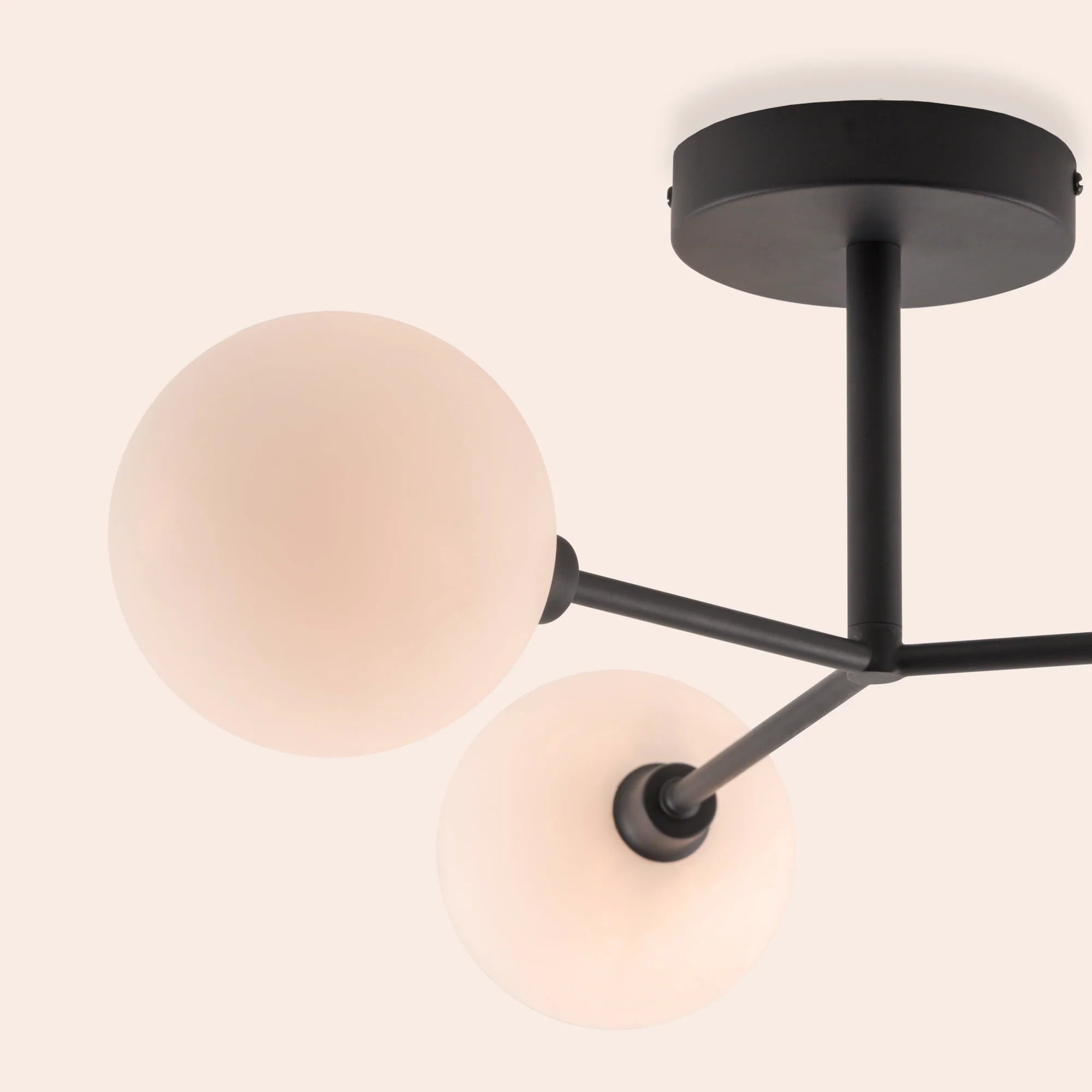 houseof. Flush 3 Light Ceiling Light - Charcoal