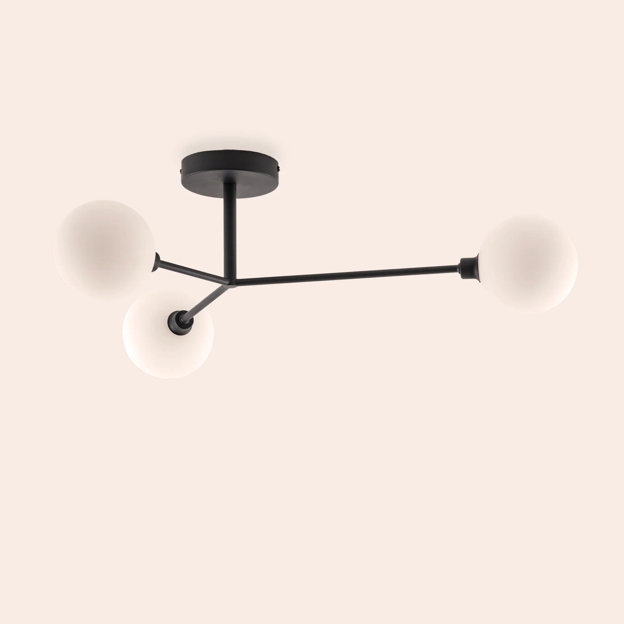 houseof. Flush 3 Light Ceiling Light - Charcoal