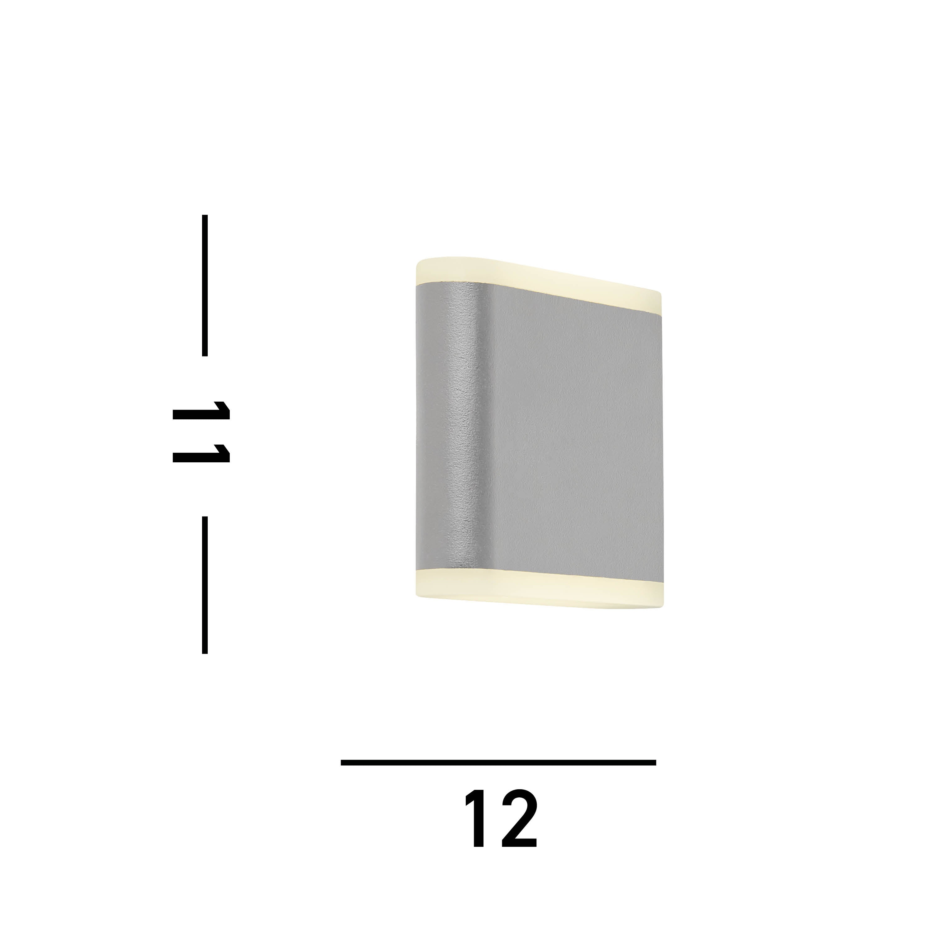 Searchlight Stanley Outdoor Wall Light - Grey & White Polycarbonate