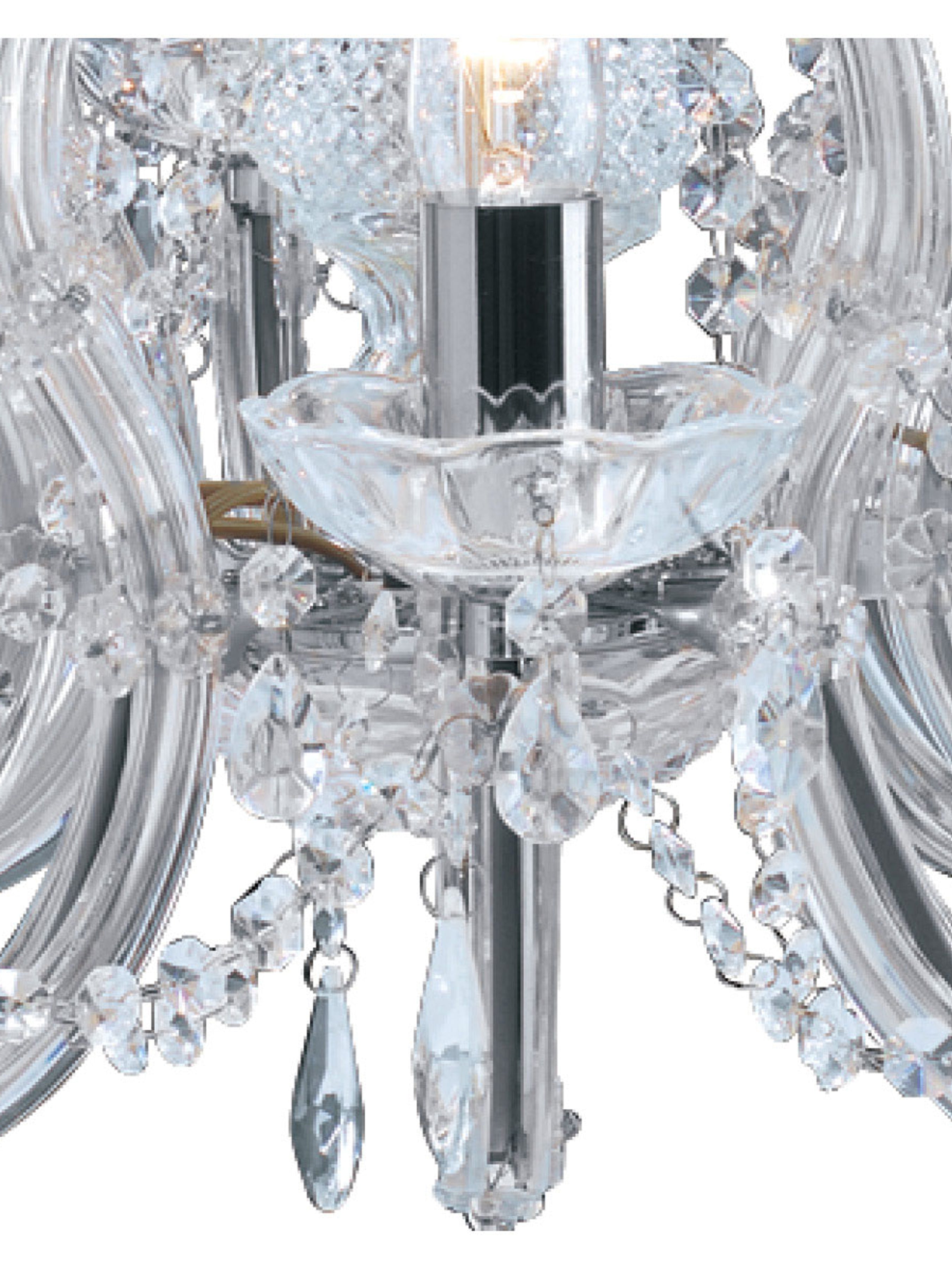 Searchlight Maple 8 Light Chandelier - Chrome & Clear Acrylic