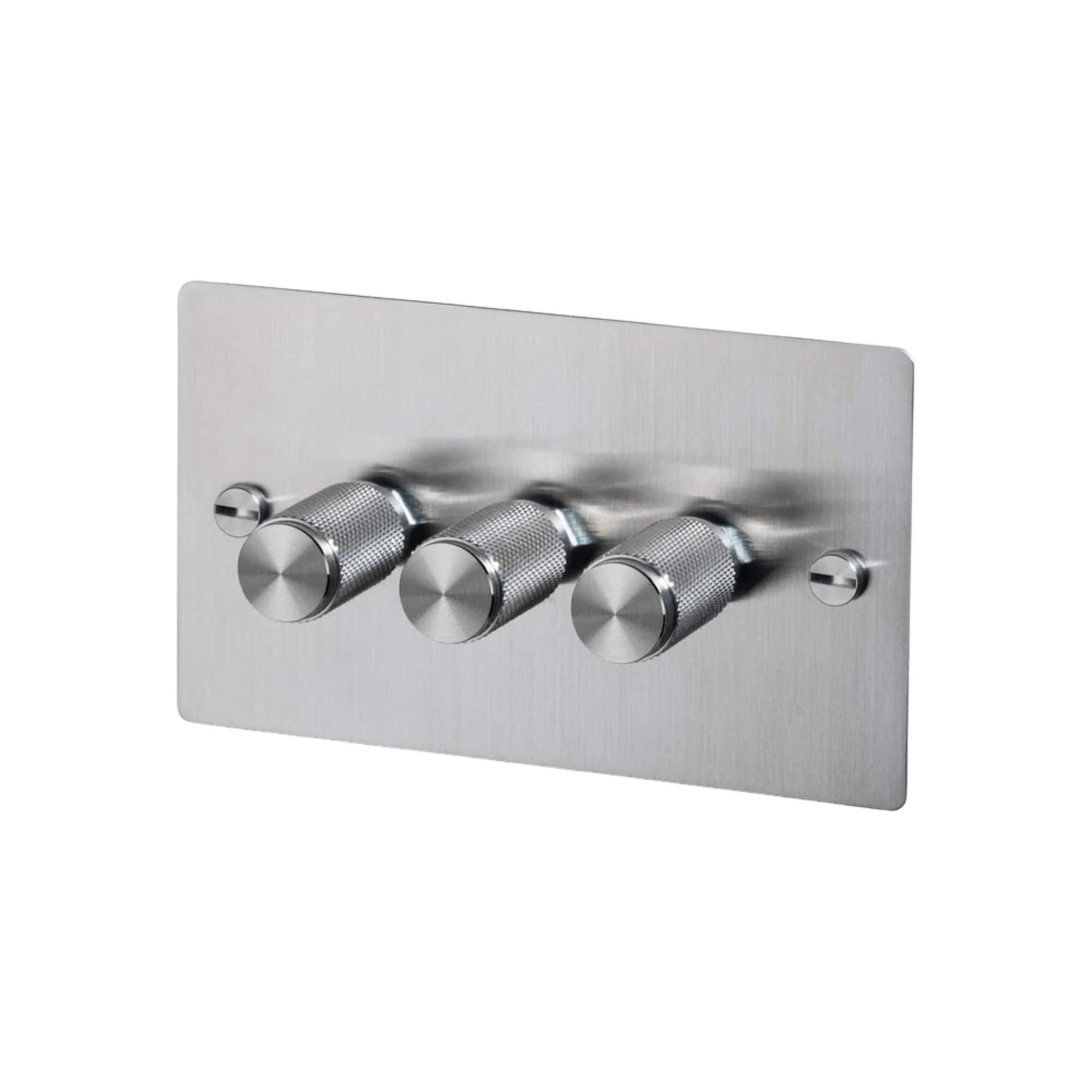 Buster + Punch 3G Dimmer Switch 120W - Steel Back Plate & Cross Knurl Pattern