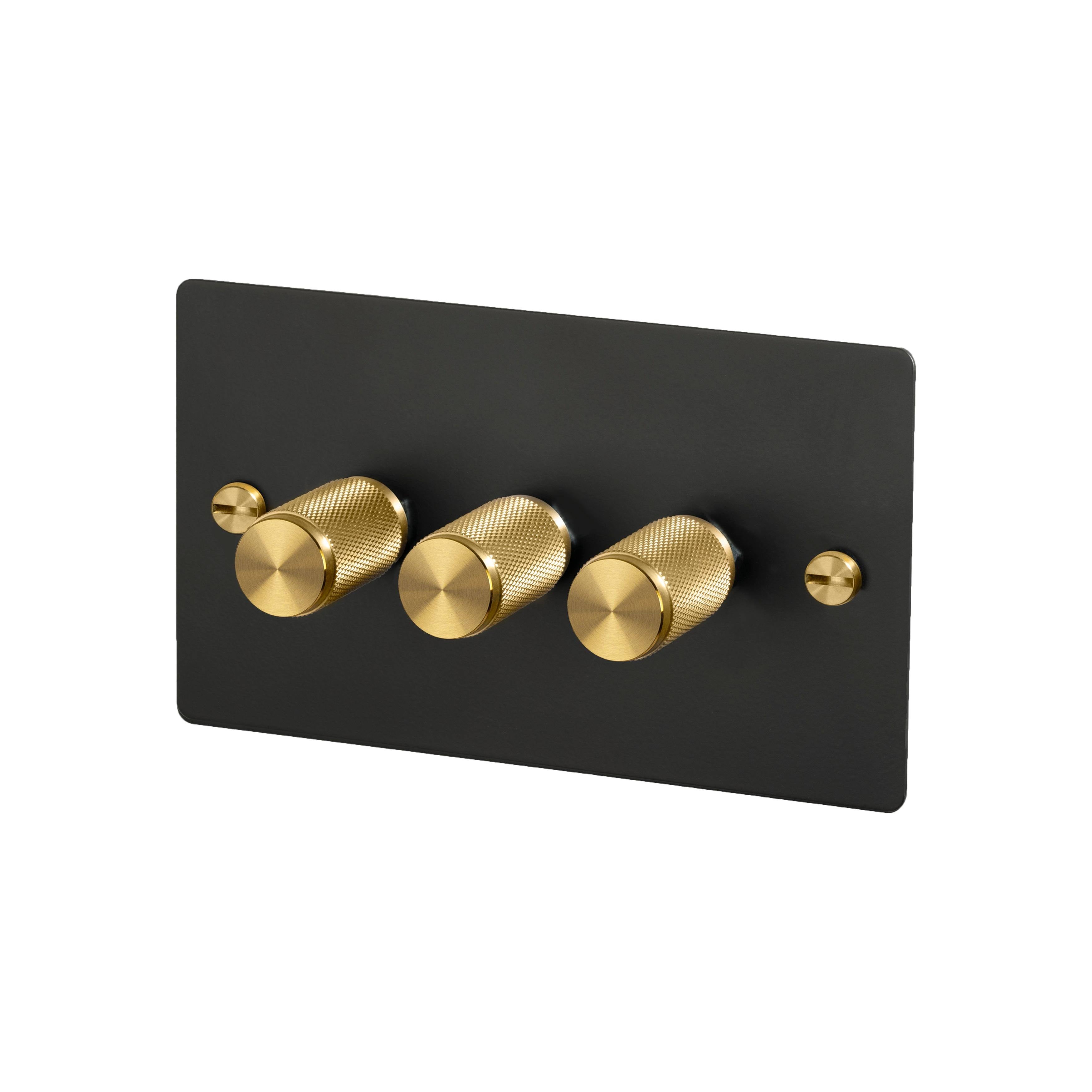 Buster + Punch 3G Dimmer 120W - Cross Knurl - Black - 2 Way