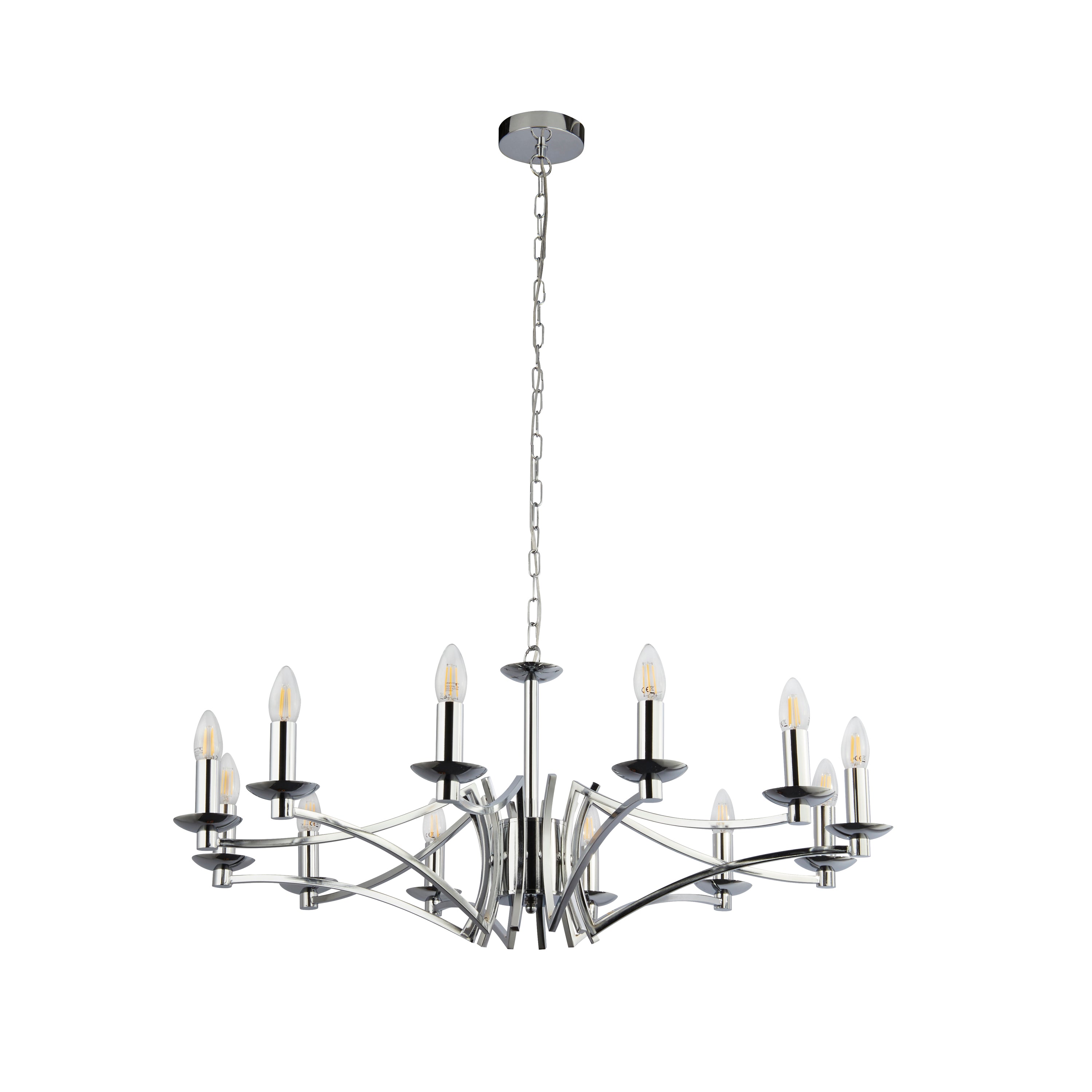 Searchlight Arley 12 Light Ceiling Pendant - Chrome