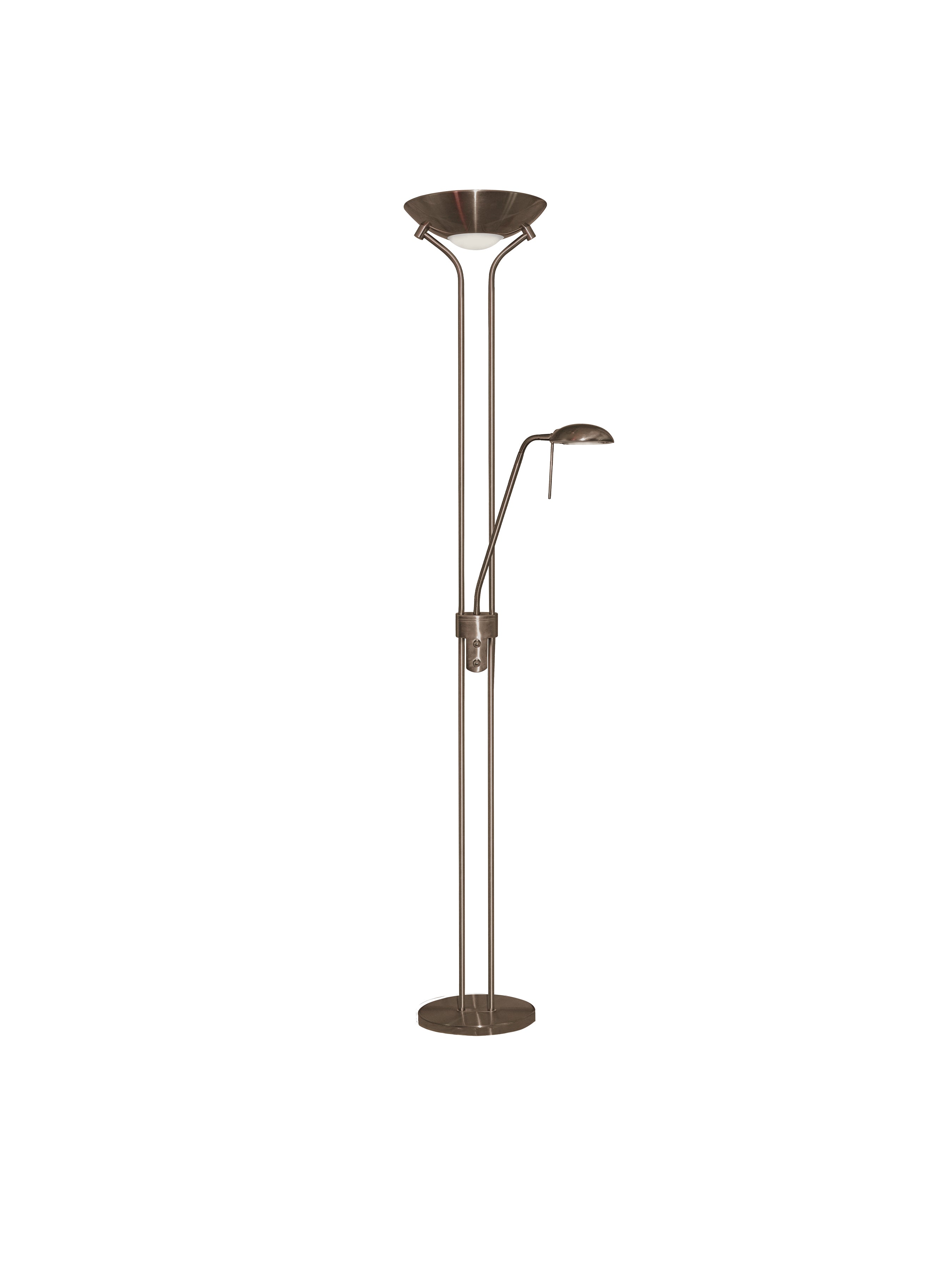 Searchlight Angela Antique Brass Mother And Child Floor Lamp With Double Dimmer