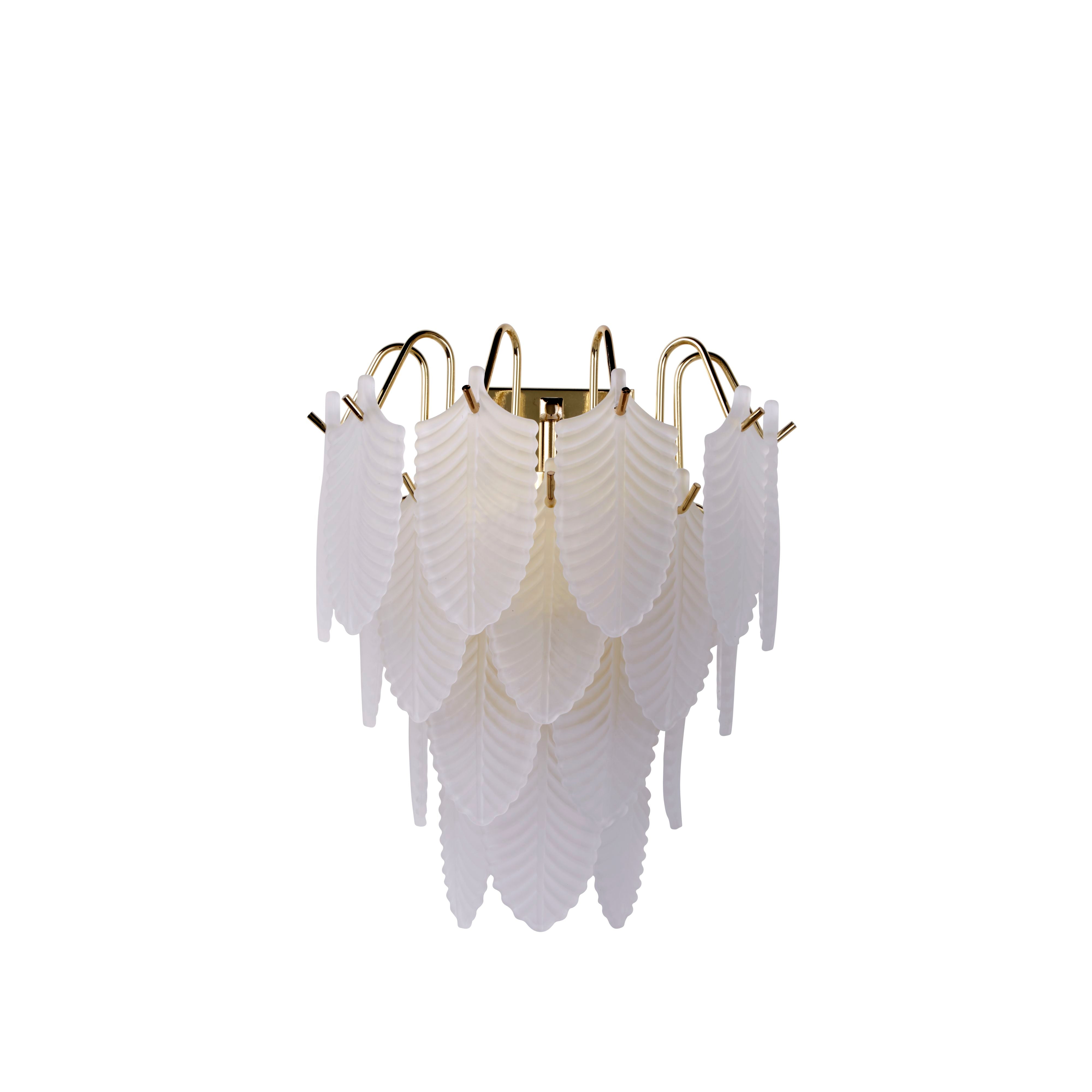 Searchlight Feather Wall Light - Polished Brass - view 2