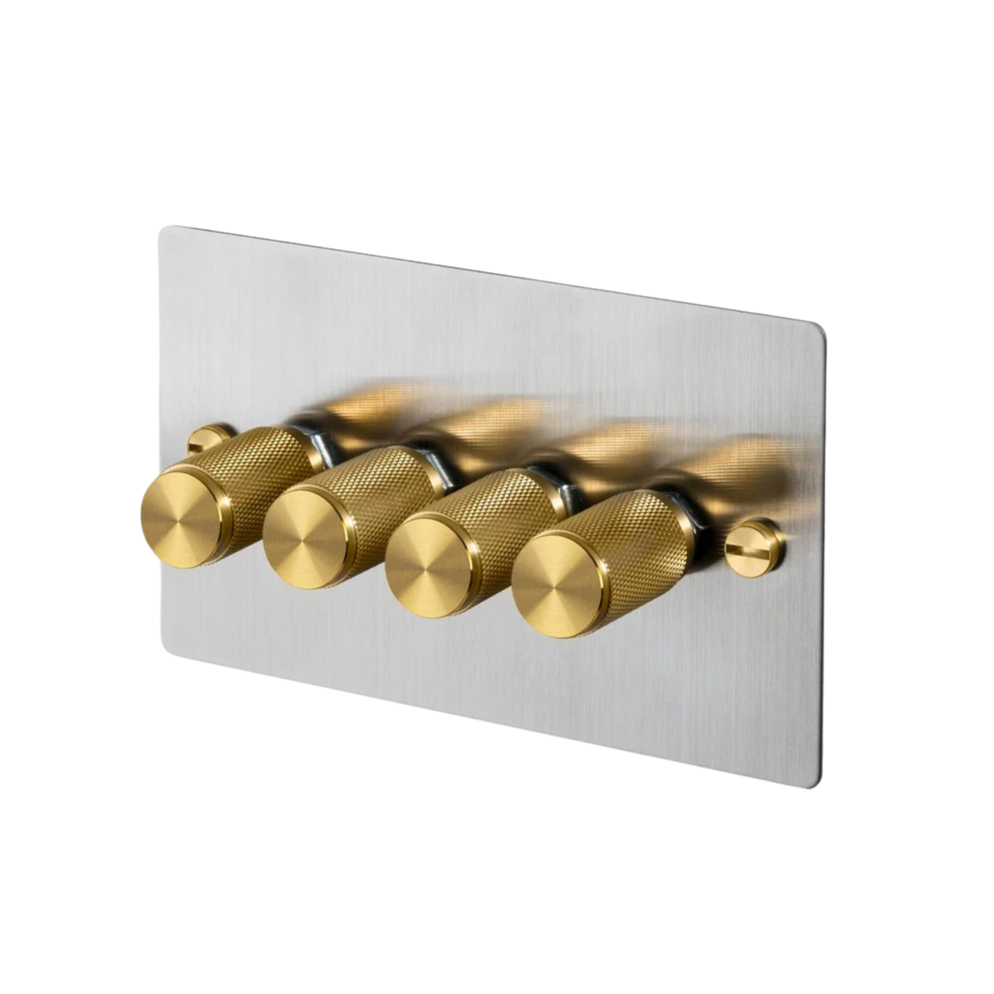 Buster + Punch 4G Dimmer Switch 120W - Steel Back Plate & Cross Knurl Pattern