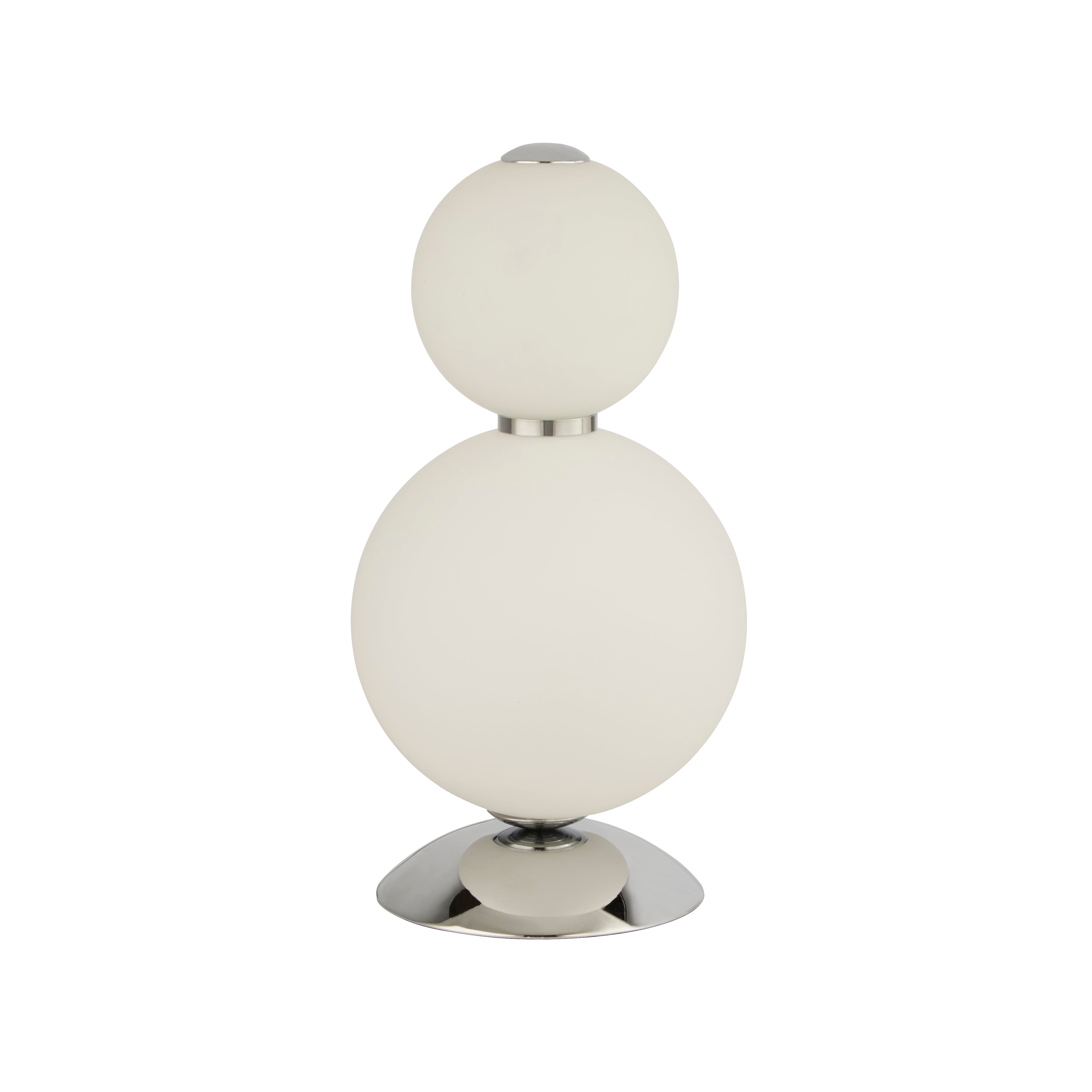 Searchlight Slater Table Lamp - Chrome & Opal Glass