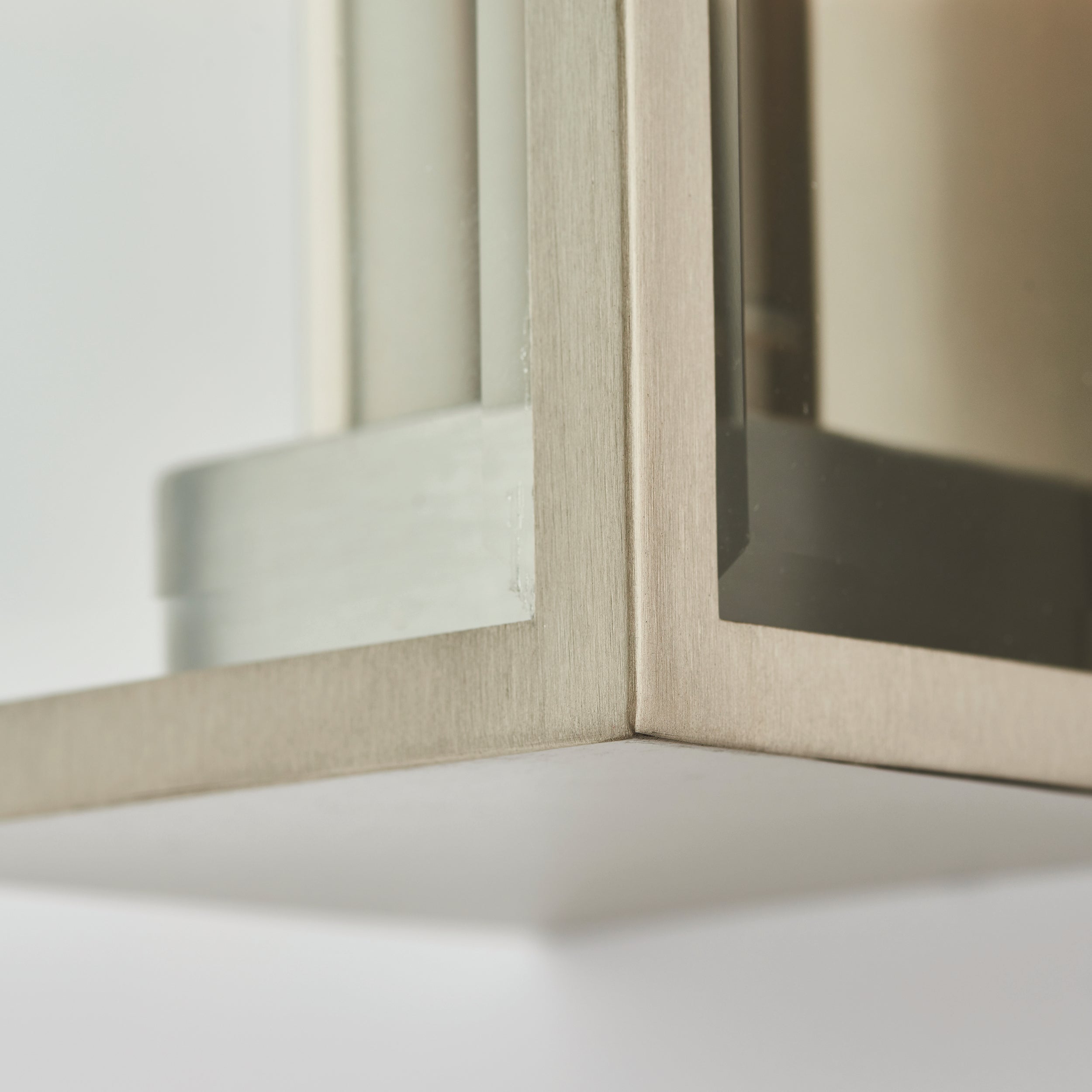 Endon Oxford Single Light Wall Fitting - Brushed Stainless Steel & Clear Glass