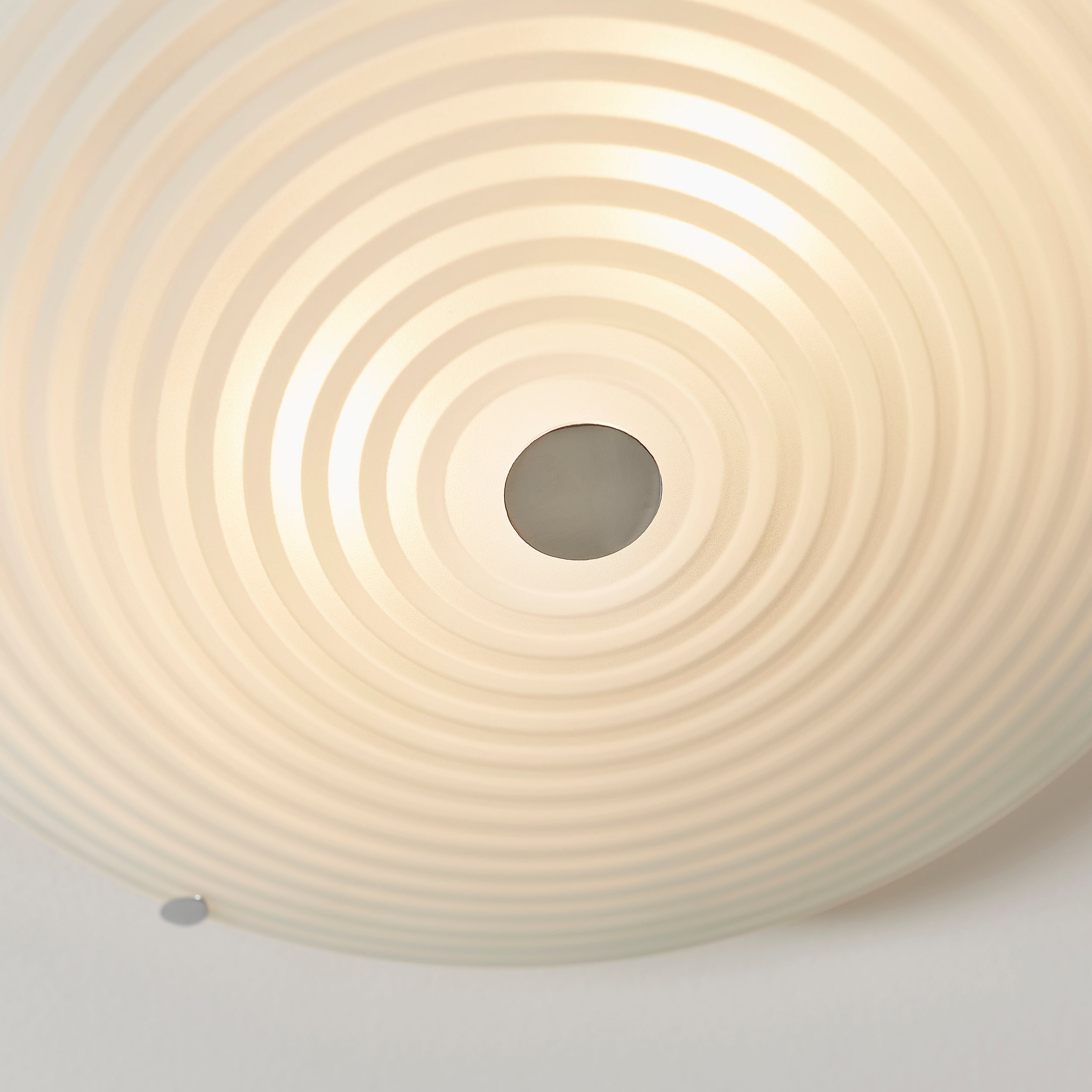 Endon Roundel 2 Light Flush Fitting - Frosted/Clear Glass & Chrome Plate