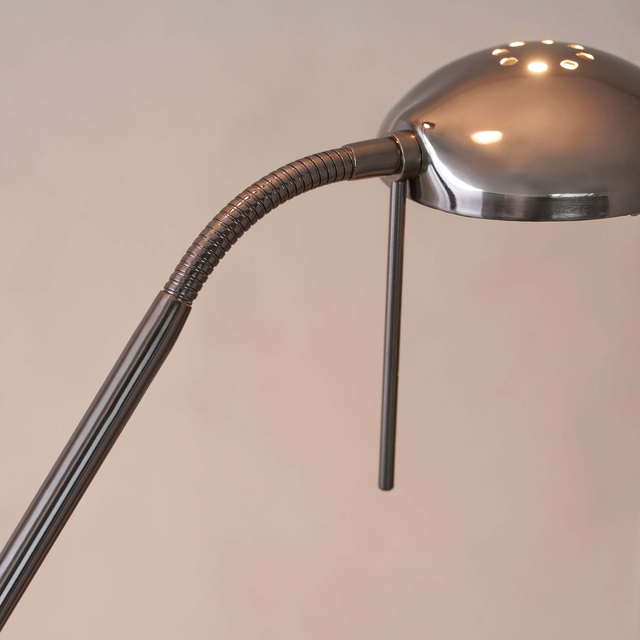 Endon Rome Floor Lamp - Black Chrome Plate & Opal Glass