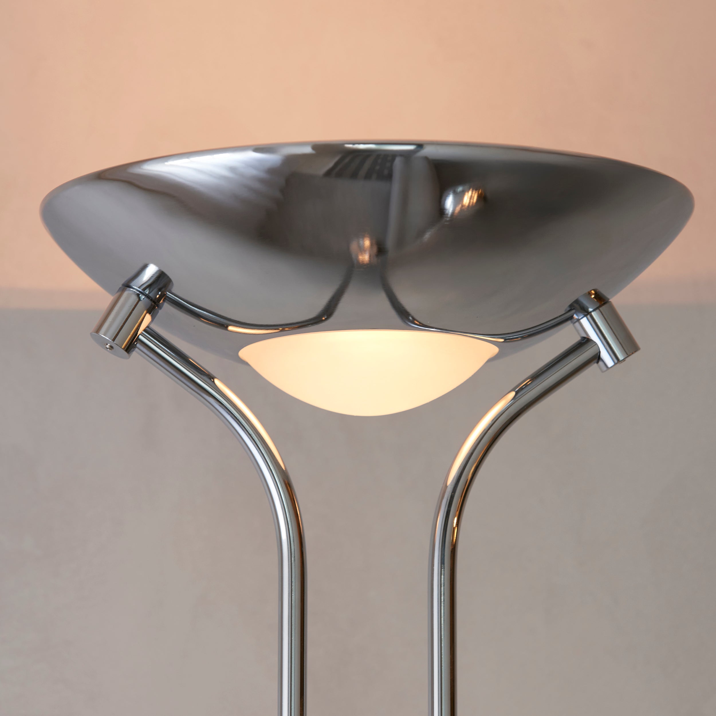Endon Rome Floor Lamp - Chrome Plate & Opal Glass