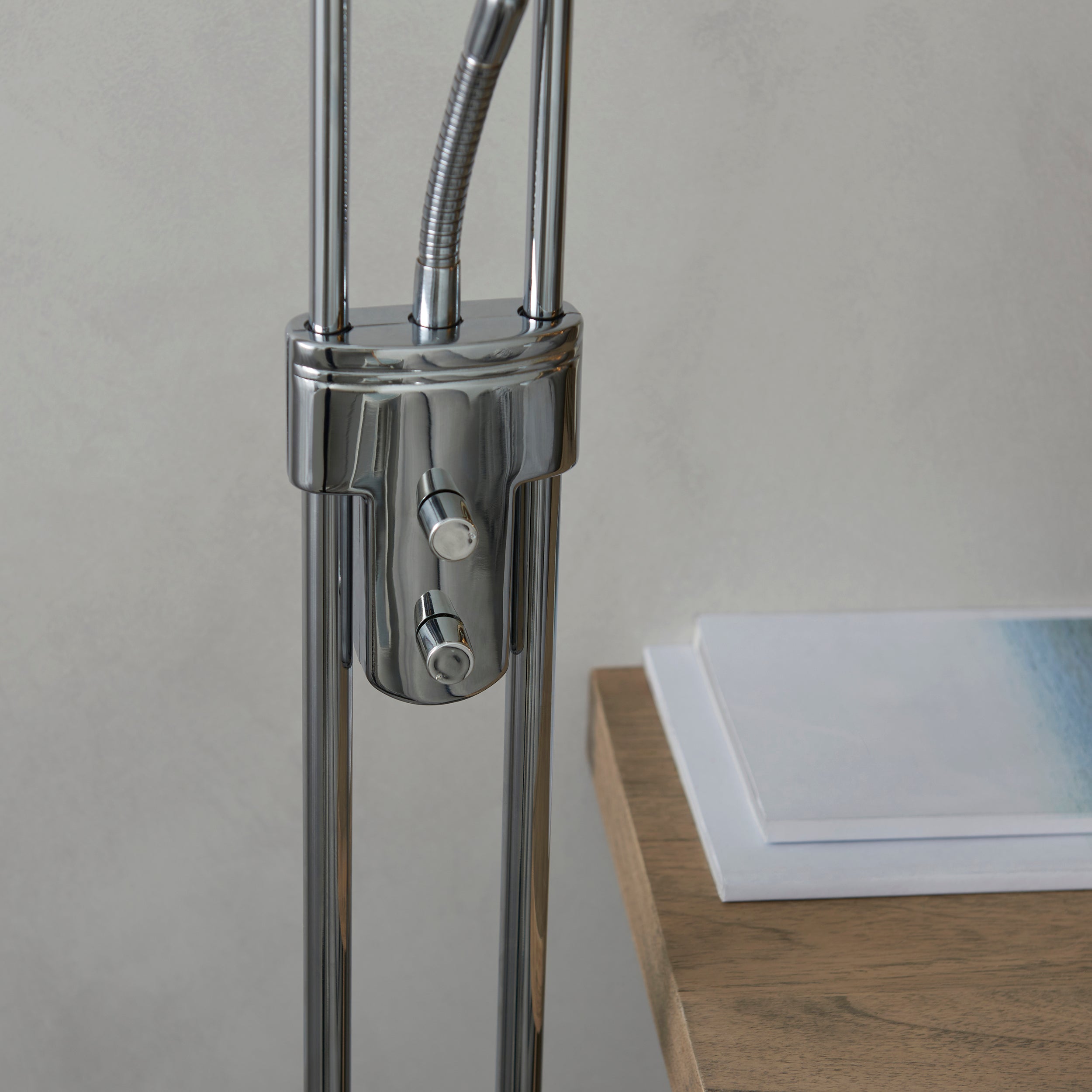 Endon Rome Floor Lamp - Chrome Plate & Opal Glass