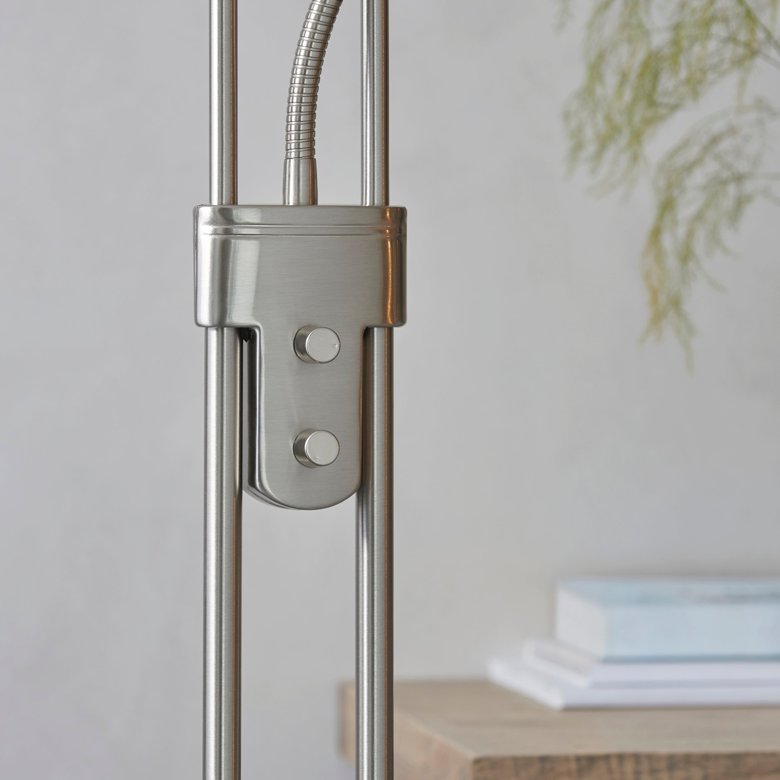 Endon Rome Floor Lamp - Satin Chrome Plate & Opal Glass