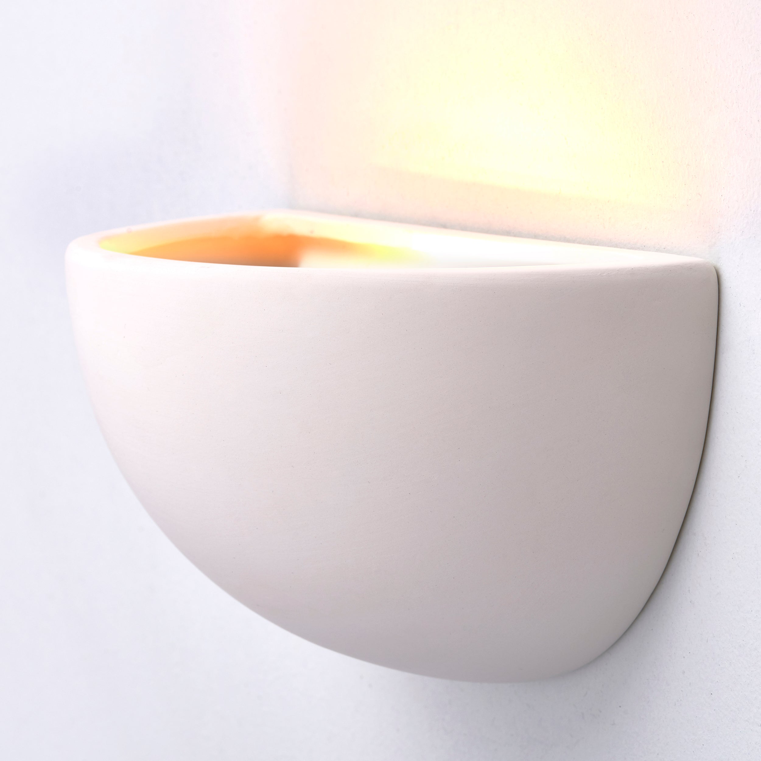 Endon Pride 1 Light Wall - Unglazed Ceramic