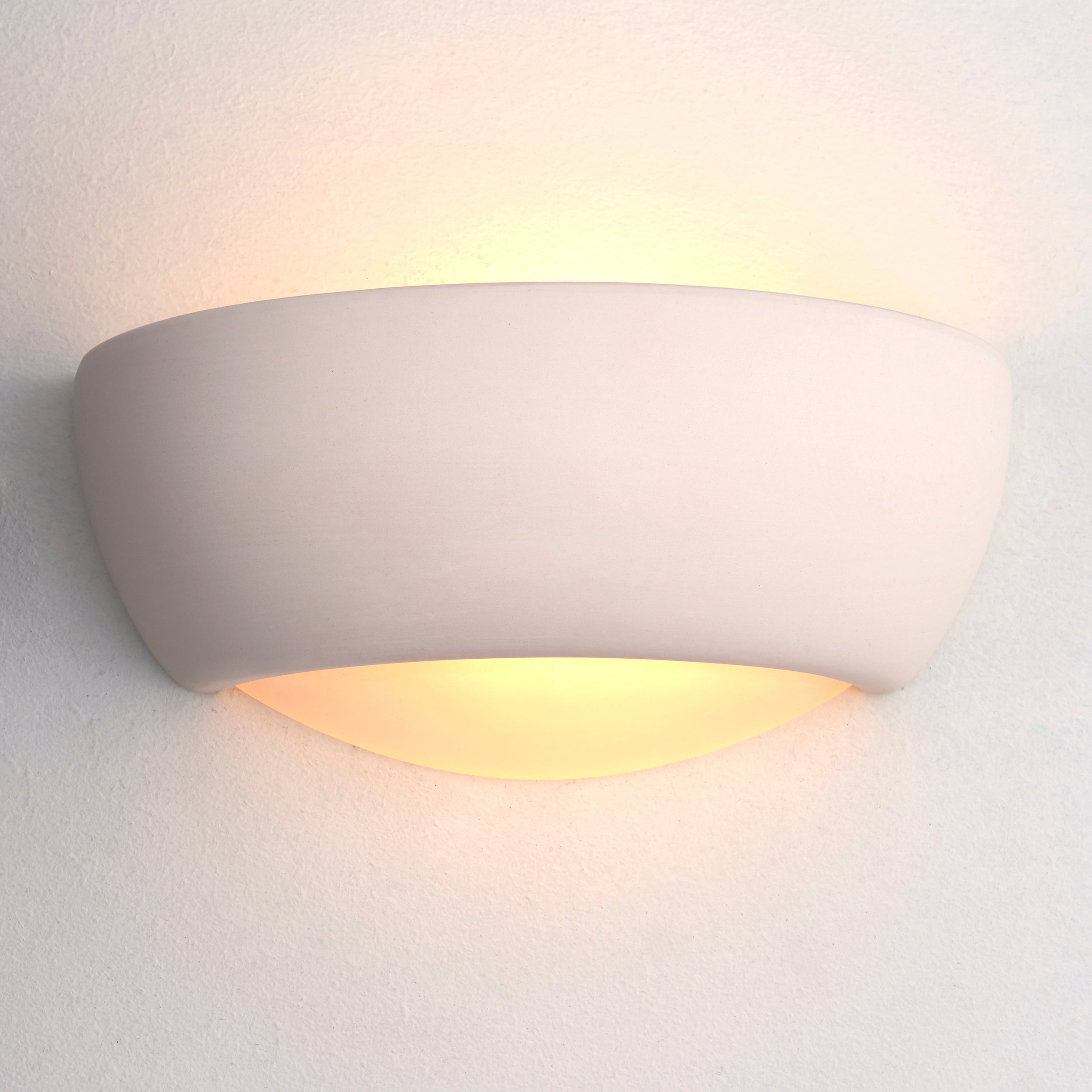 Endon Eton Single Light Wall Light - Unglazed Ceramic