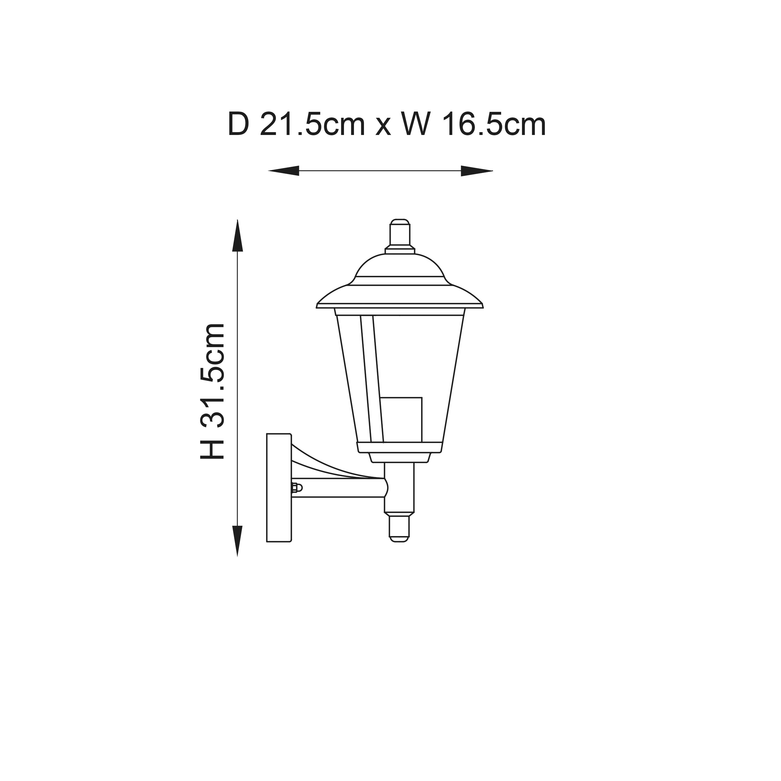 Endon Klien Single Light Down Wall Light - Polished Stainless Steel & Clear Pc