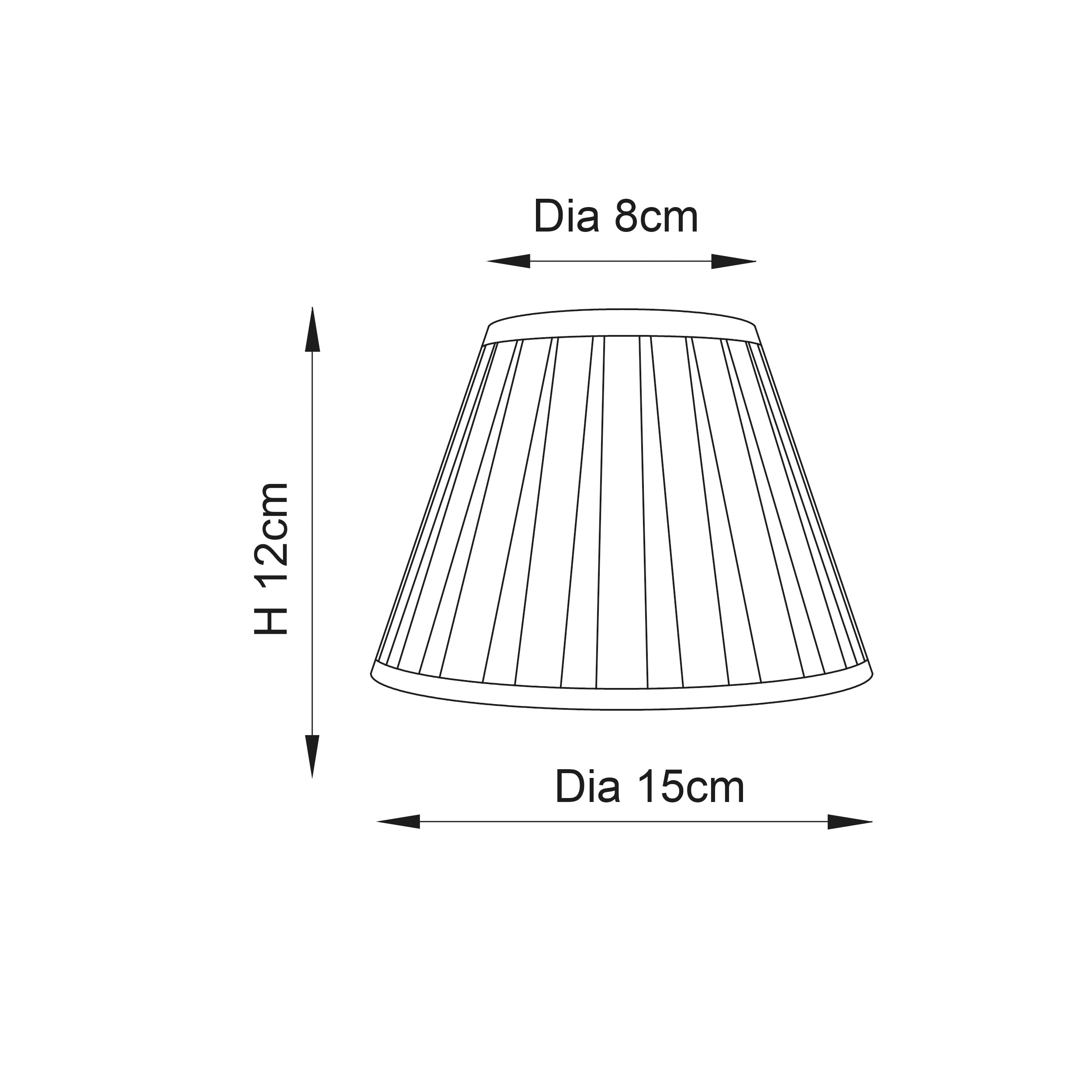 Endon Carla 6" Tapered Cylinder Single Light Shade - Cream Fabric - Shade Only
