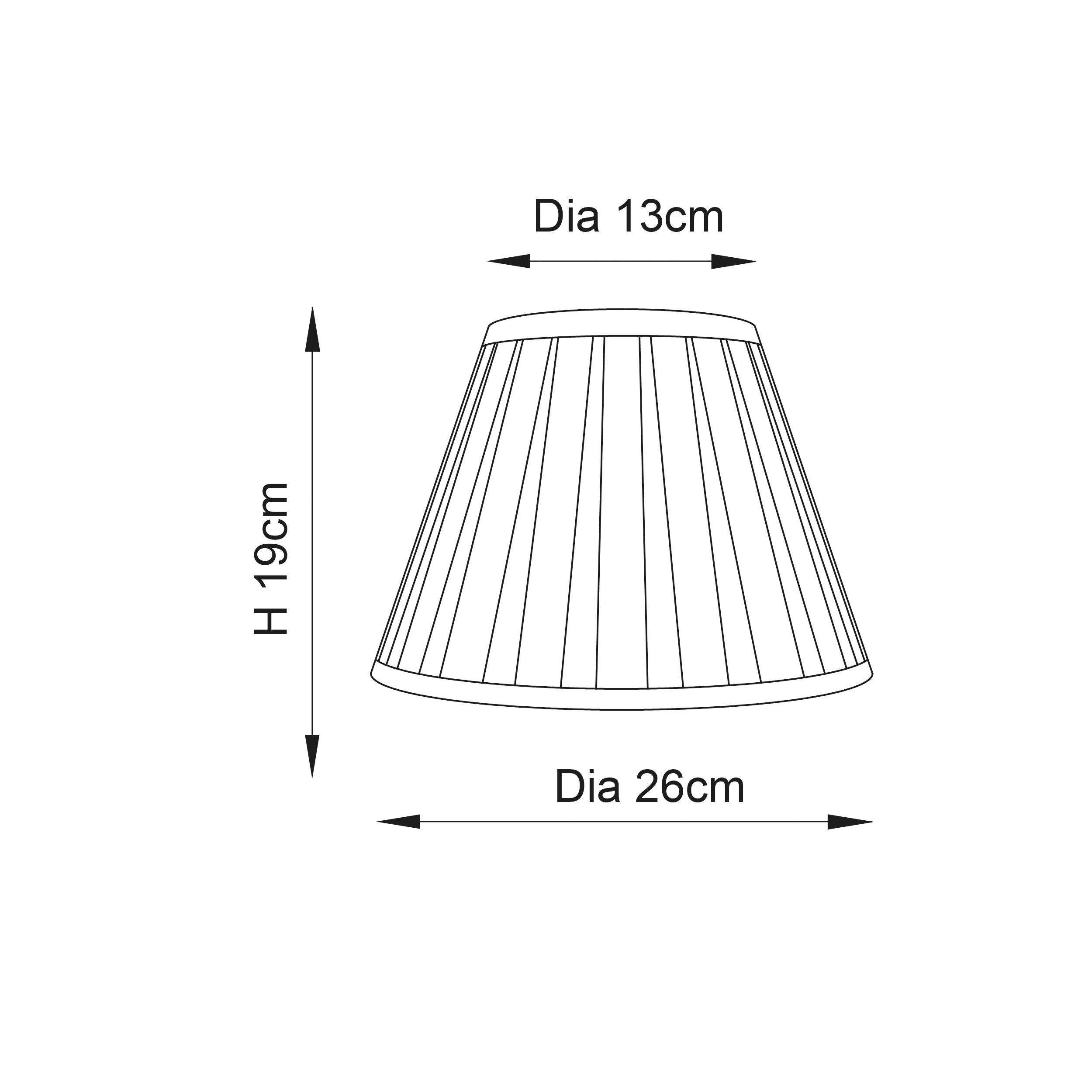 Endon Carla 10" Tapered Cylinder Single Light Shade - Cream Fabric - Shade Only