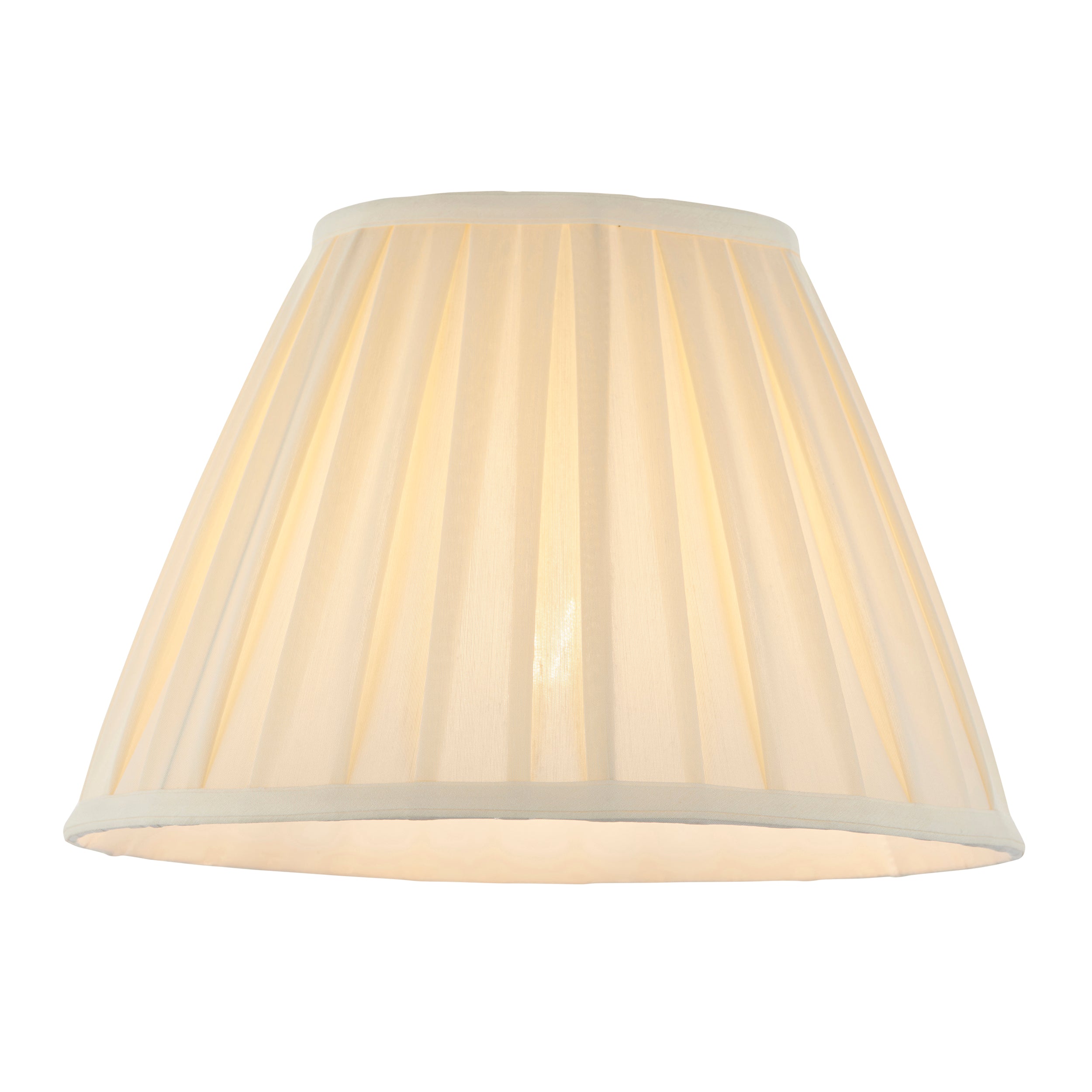 Endon Carla 12" Tapered Single Light Shade - Cream Fabric - Shade Only