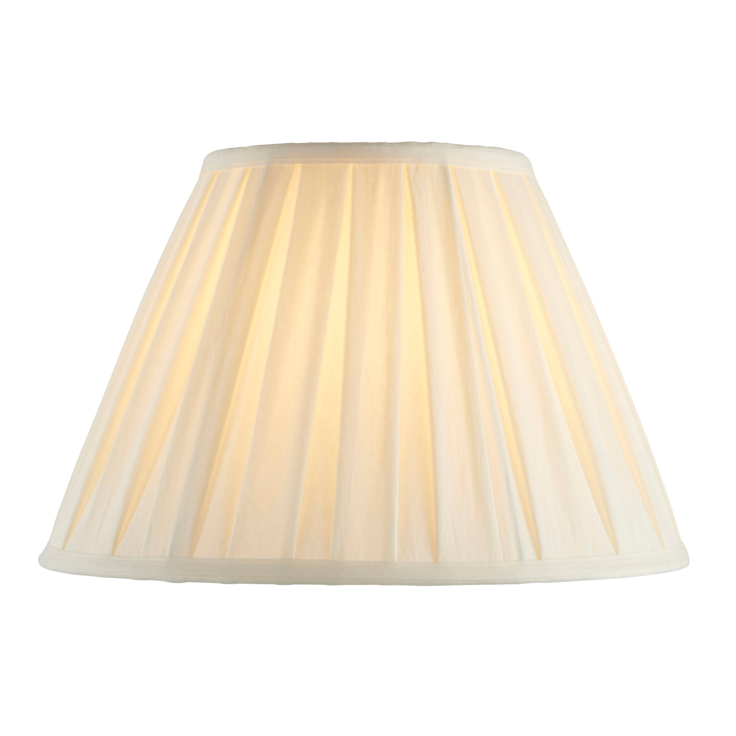 Endon Carla 14" Tapered Cylinder Single Light Shade - Cream Fabric - Shade Only