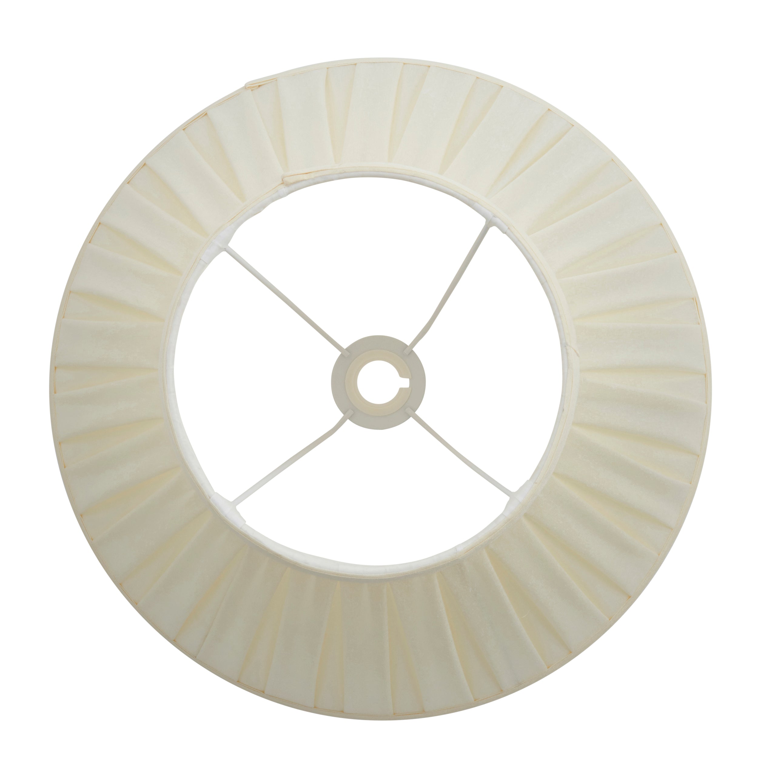 Endon Carla 18" Tapered Cylinder Single Light Shade - Cream Fabric - Shade Only