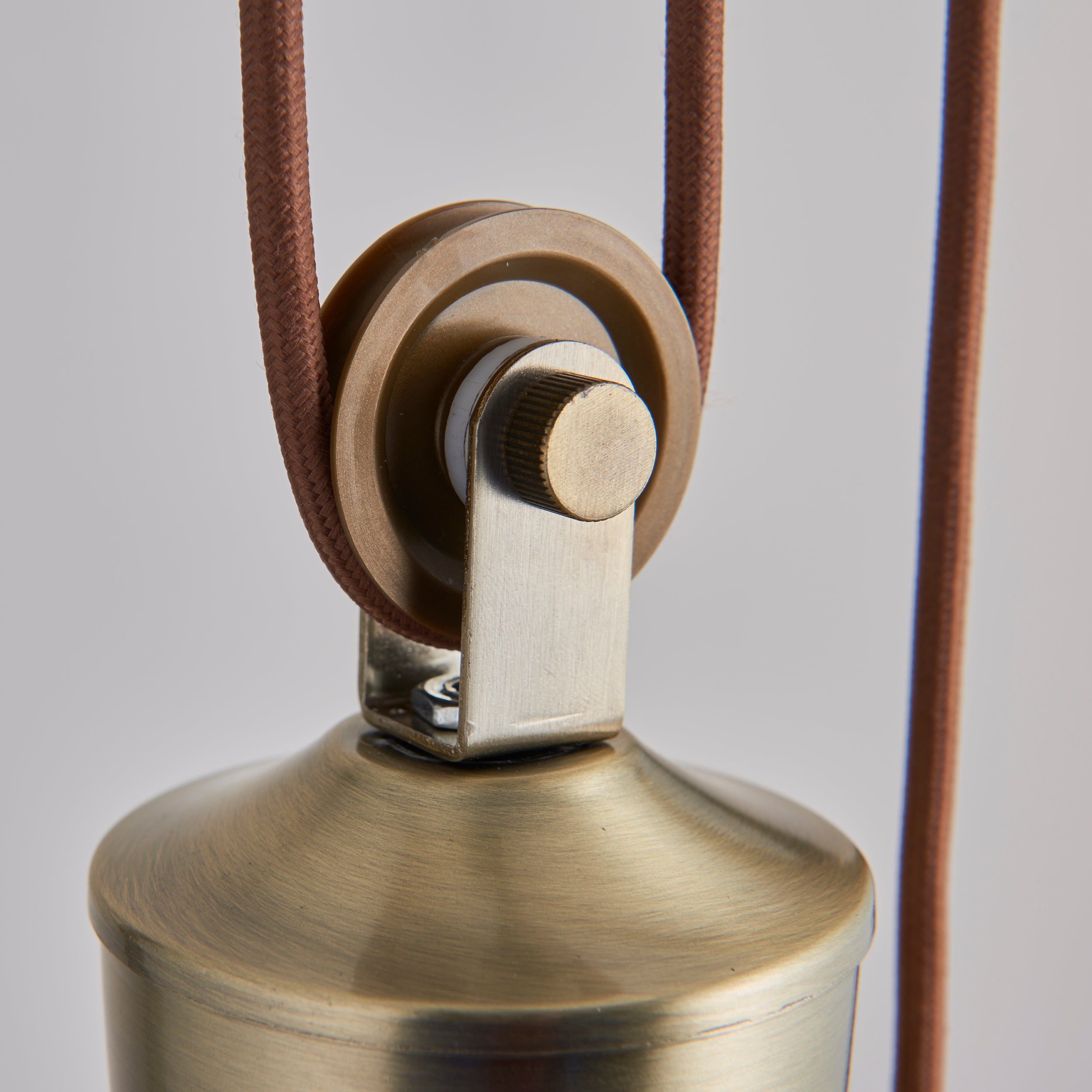 Endon Polka Single Light Pendant - Antique Brass Plate