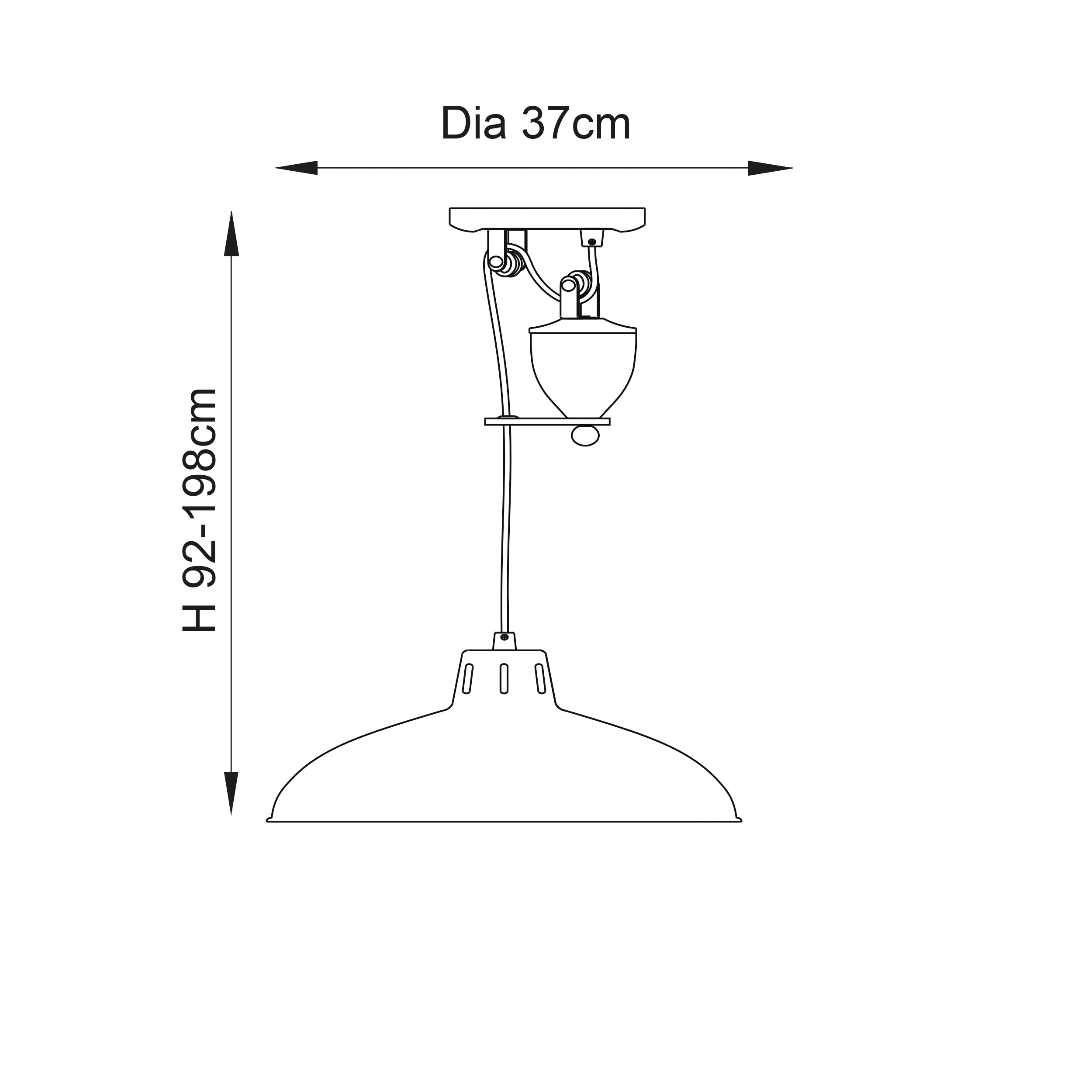 Endon Polka Single Light Pendant - Antique Brass Plate