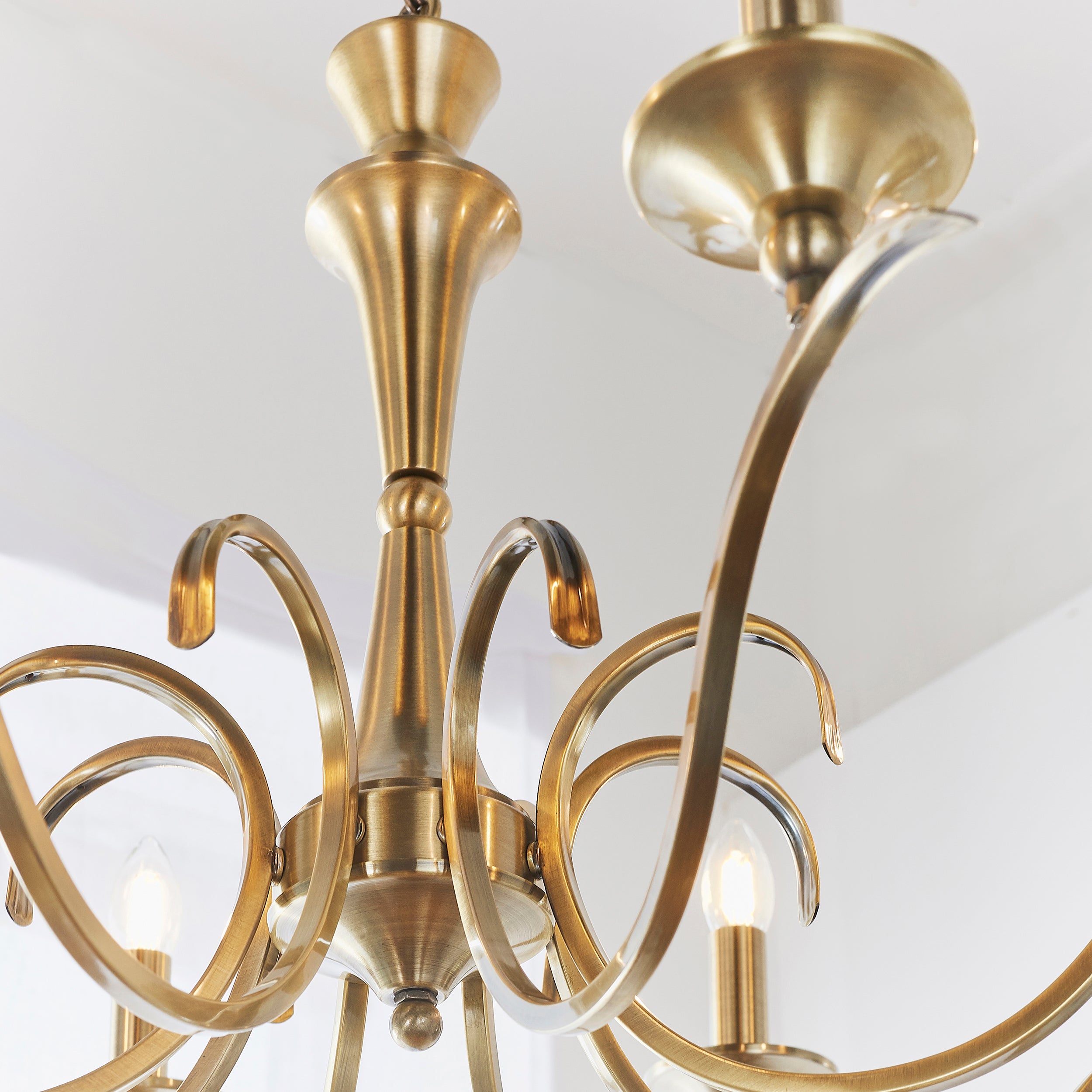 Endon Kora 8 Light Pendant - Antique Brass Plate