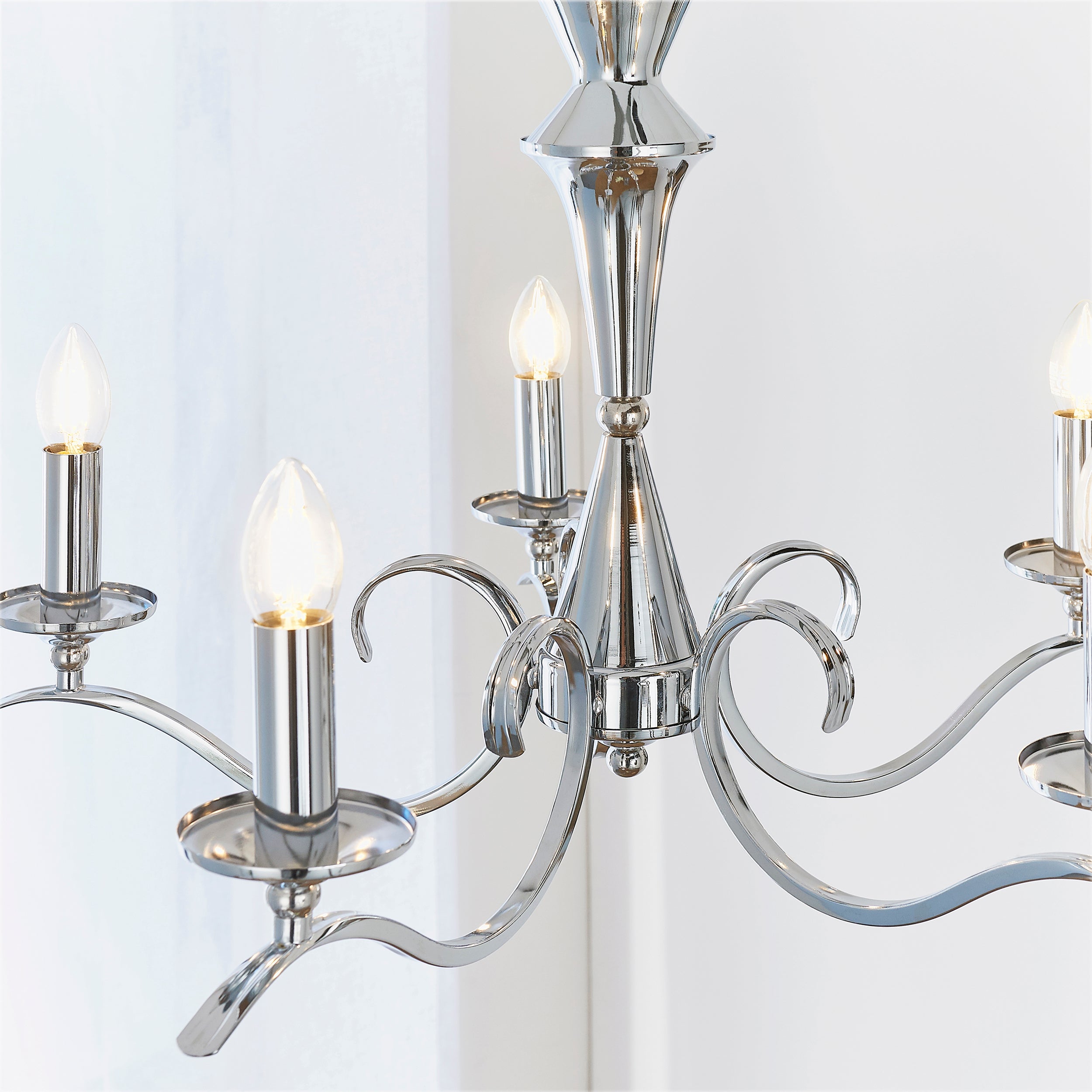 Endon Kora 5 Light Pendant - Chrome Plate