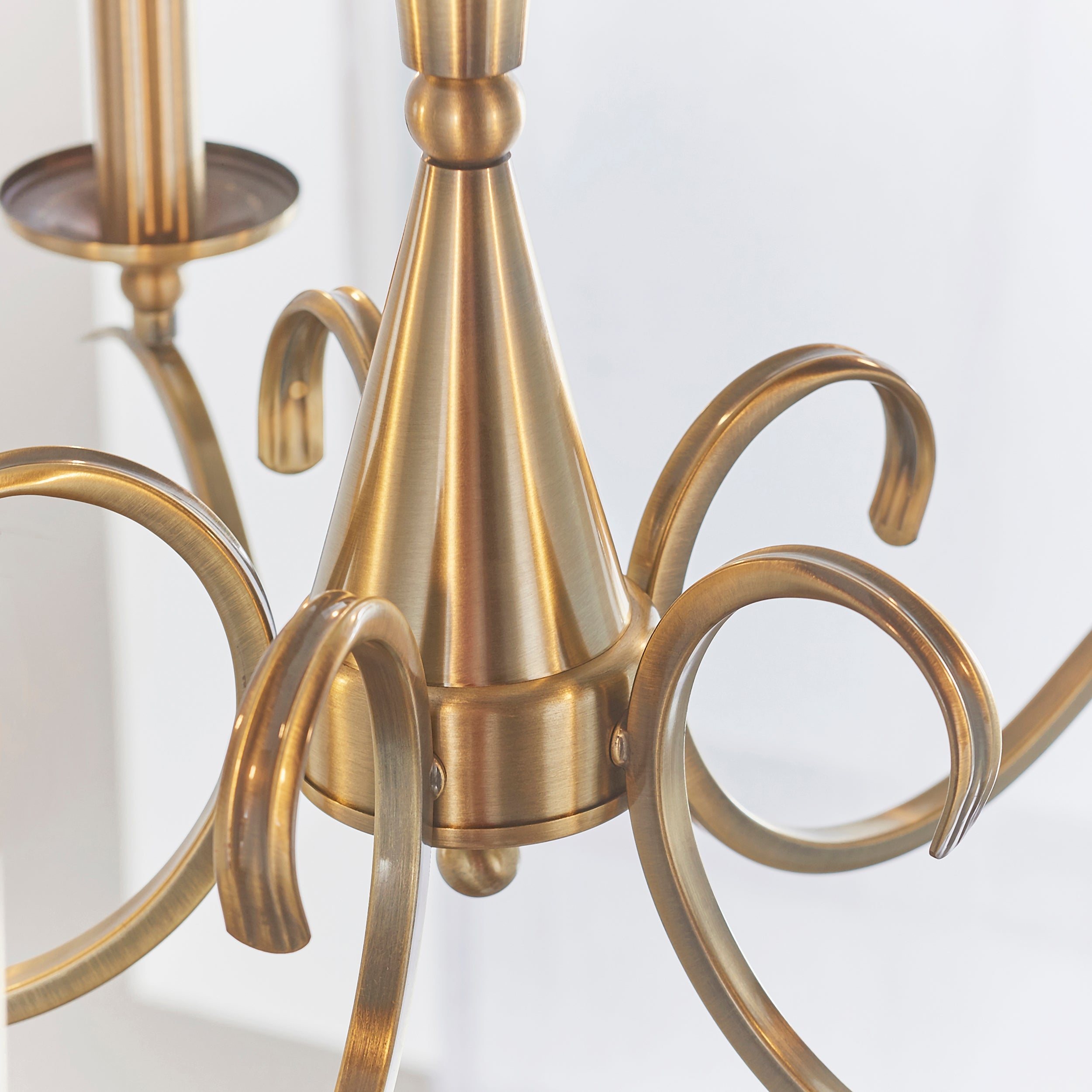 Endon Kora 5 Light Pendant - Antique Brass Plate