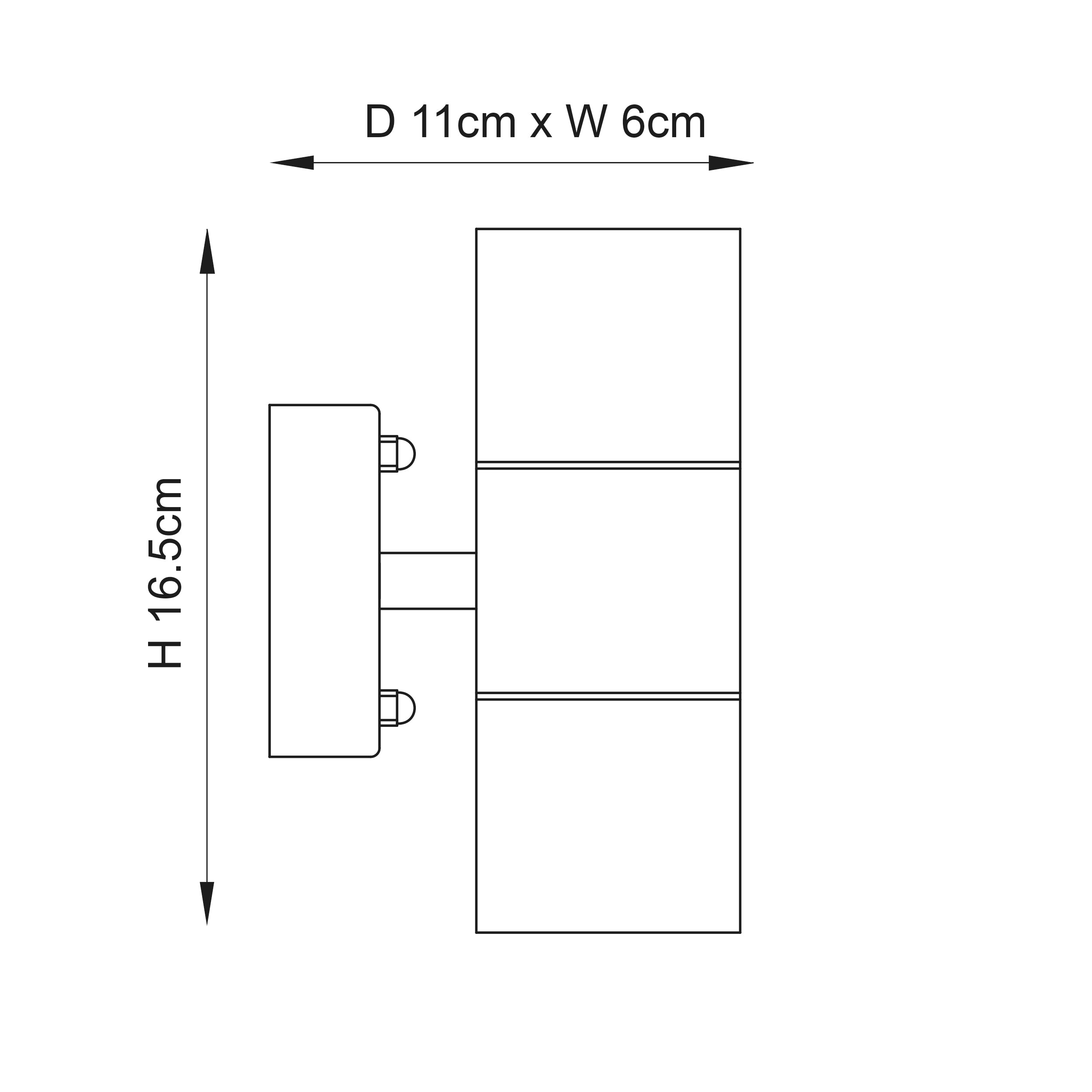 Endon Canon 2 Light Wall Light - Polished Stainless Steel & Clear Glass