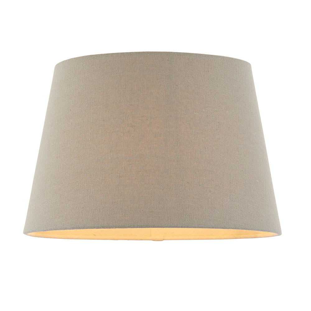 Endon Cici 10" Tapered Cylinder Shade - Grey Faux Linen - Shade Only