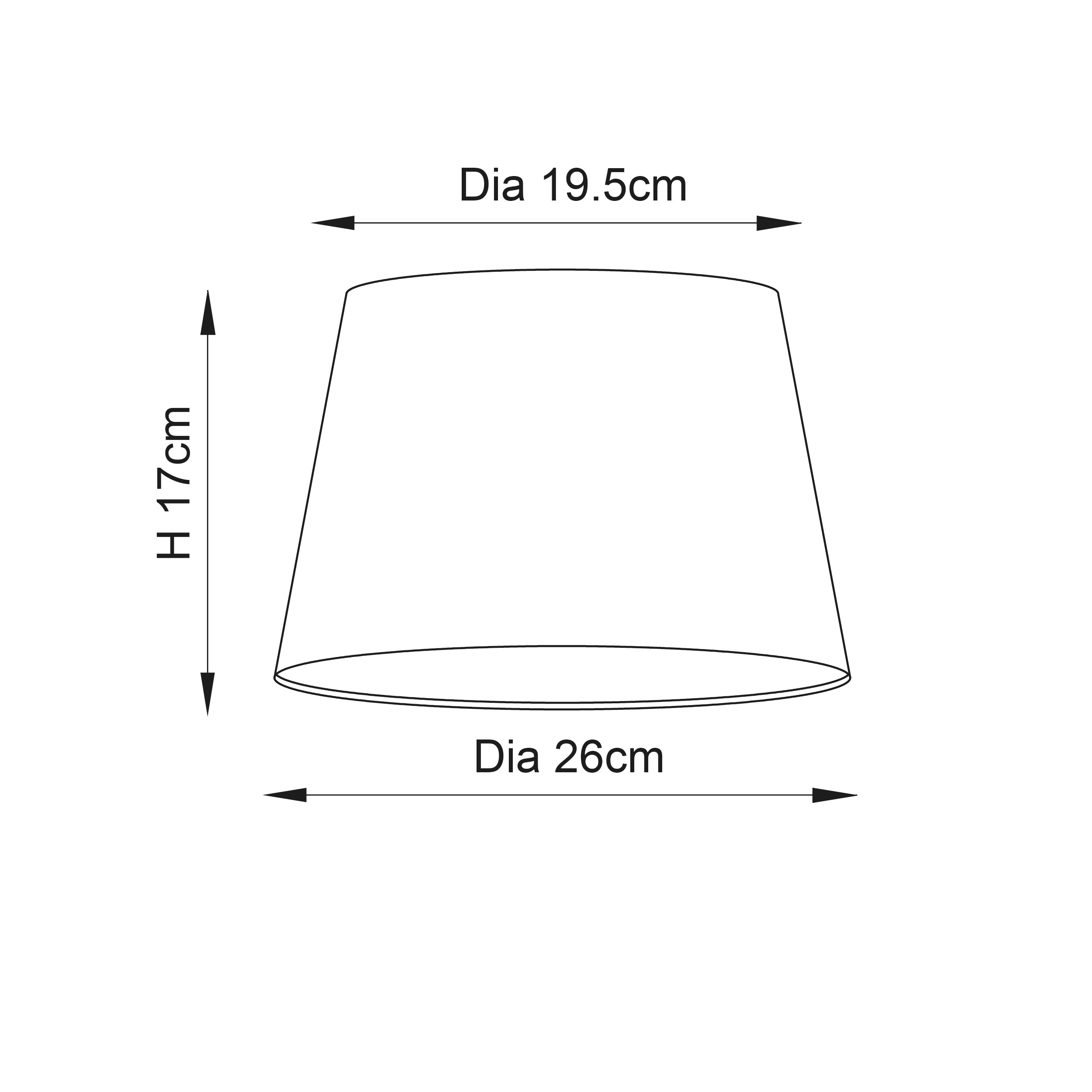 Endon Cici 10" Tapered Cylinder Shade - Ivory - Shade Only