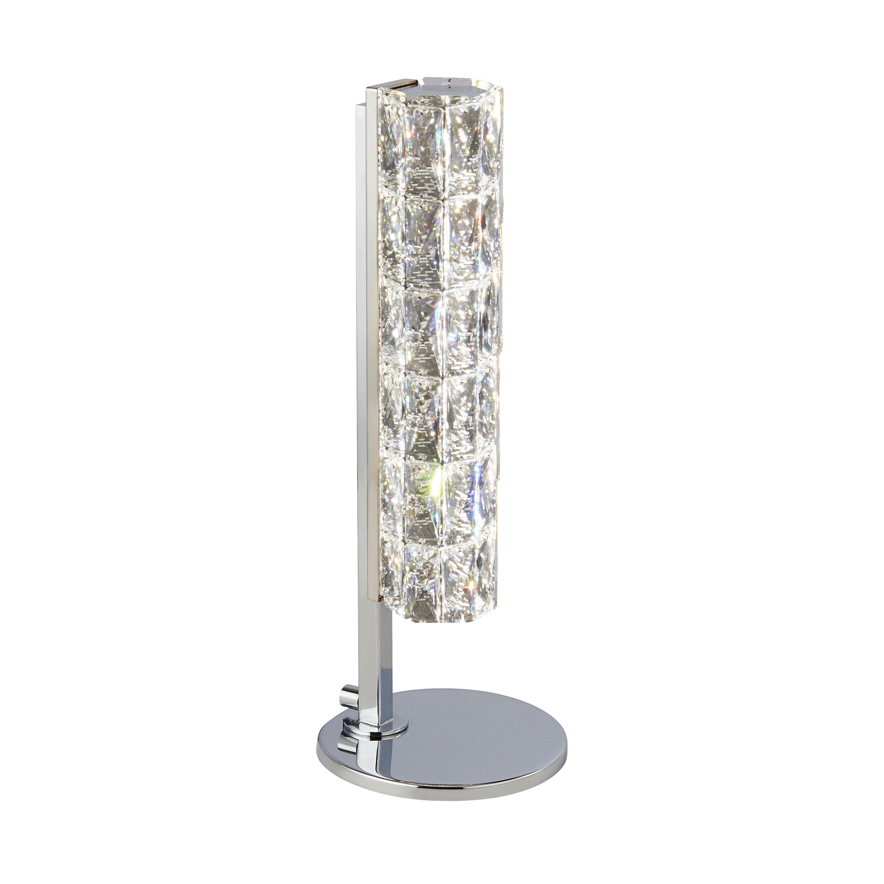 Searchlight Radnor LED Table Lamp - Chrome & Clear Crystal Trim