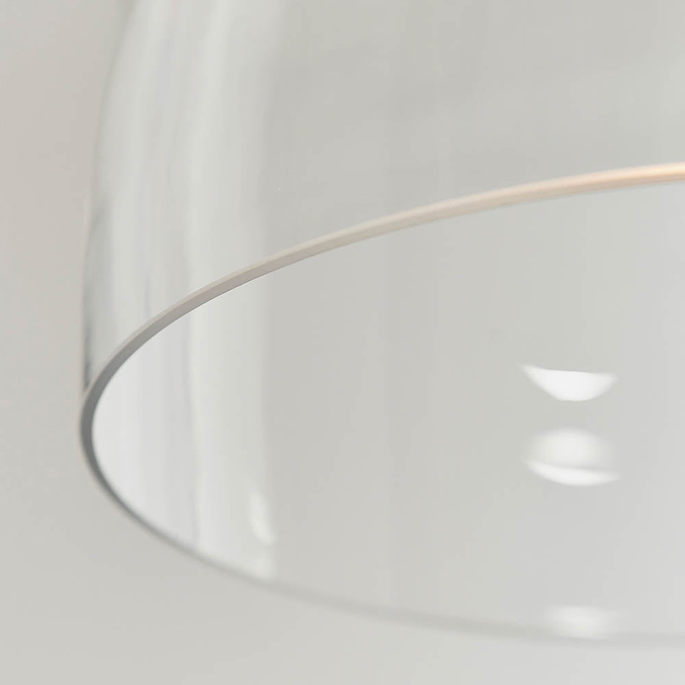 Endon Elstow Single Light Pendant Shade - Clear Glass & Chrome Plate - Shade Only