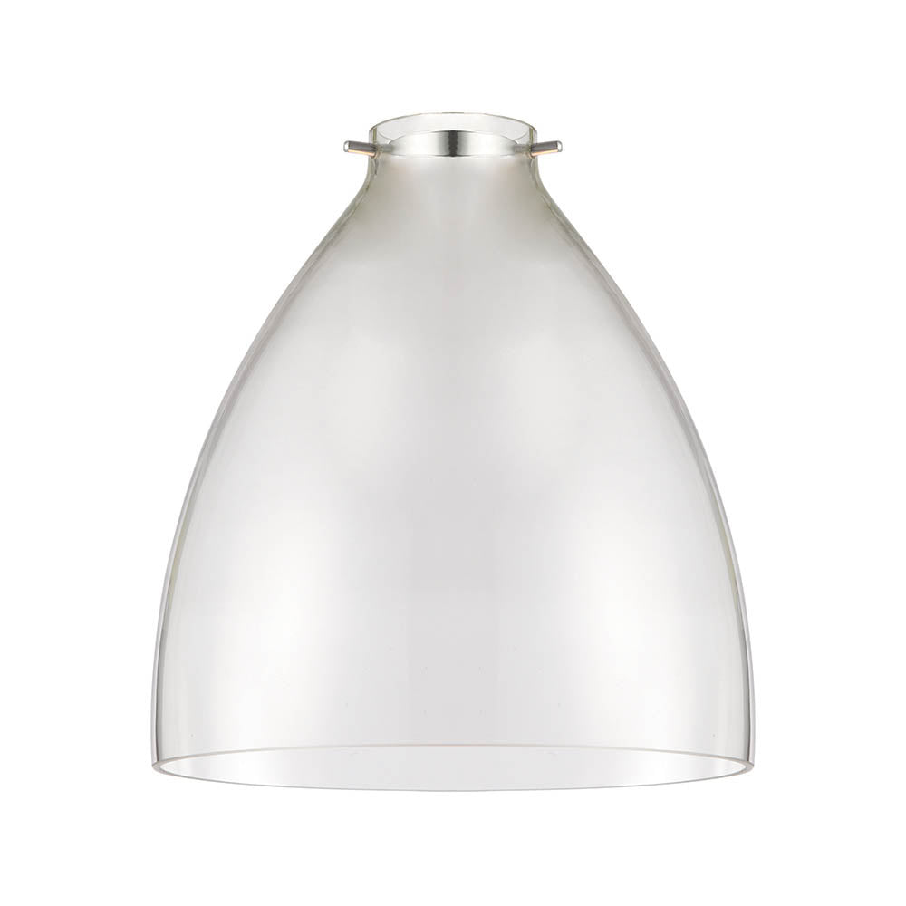 Endon Elstow Single Light Pendant Shade - Clear Glass & Chrome Plate - Shade Only