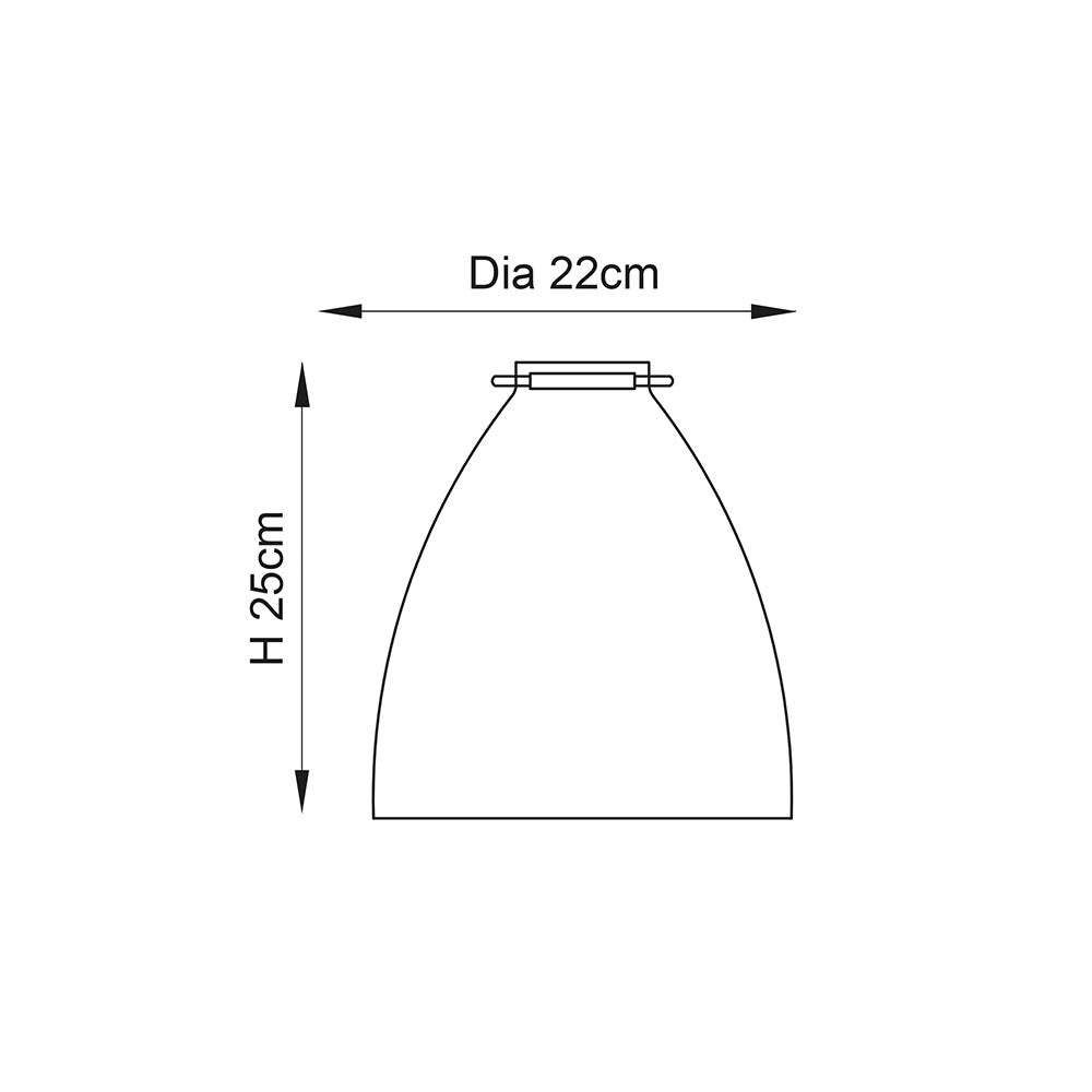 Endon Elstow Single Light Pendant Shade - Clear Glass & Chrome Plate - Shade Only