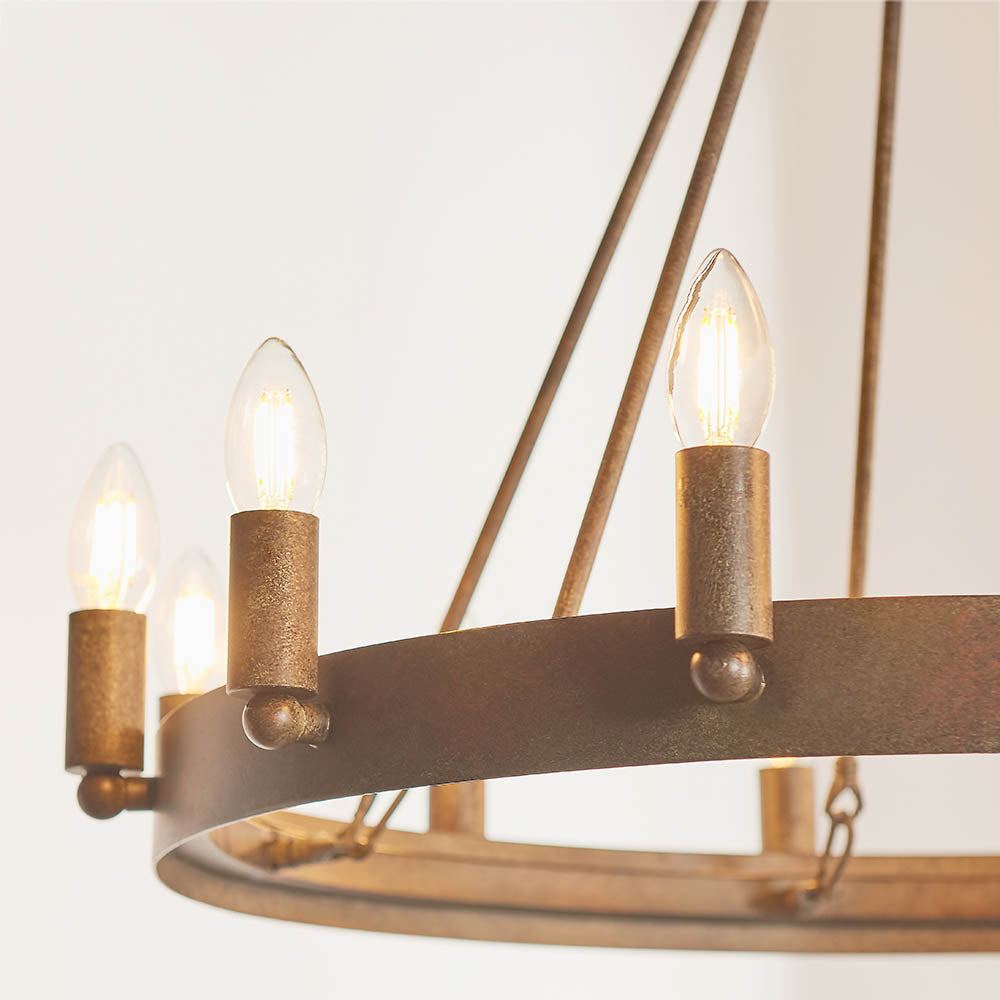 Endon Chevalier 12 Light Pendant - Aged Metallic Paint