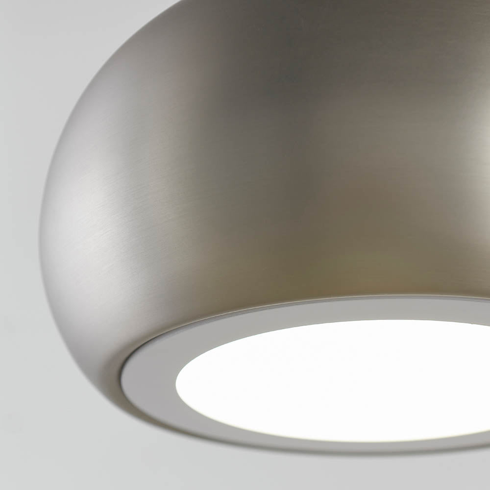 Endon Brosnan Single Light Pendant - Matt Nickel Plate