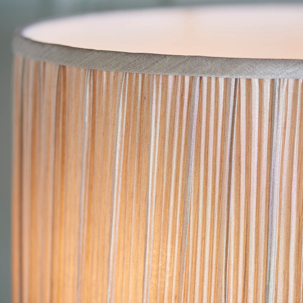 Interiors 1900 Stanford Table Lamp - Antique Brass & Beige Shade