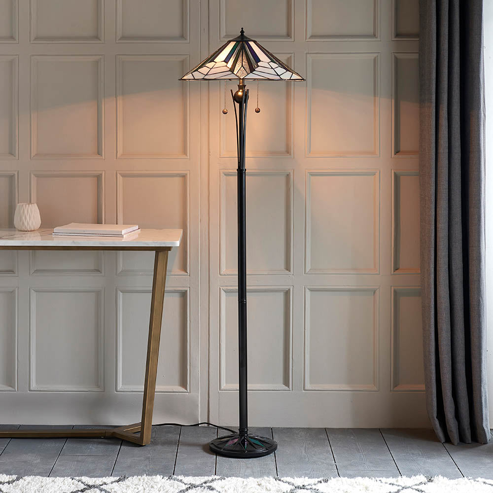 Interiors 1900 Astoria Floor Lamp - Tiffany Glass