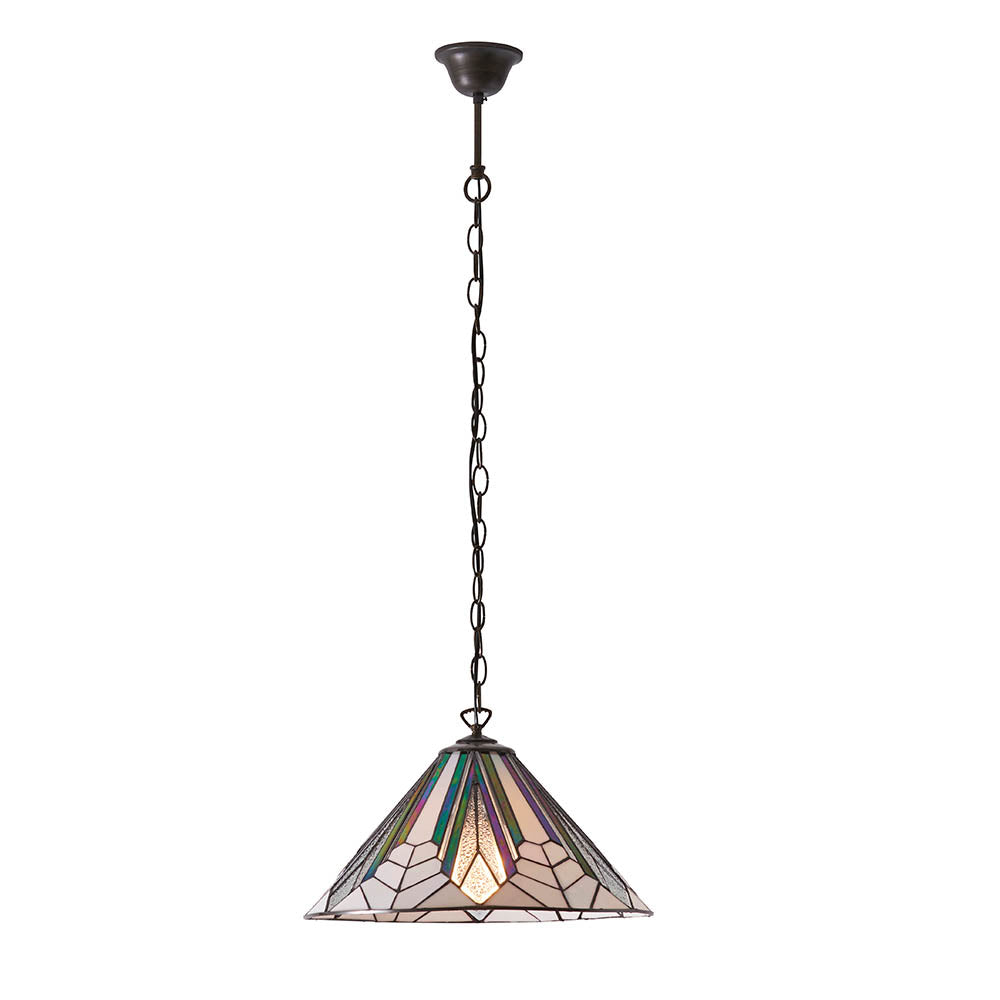 Interiors 1900 Astoria Medium Single Pendant - Tiffany Glass