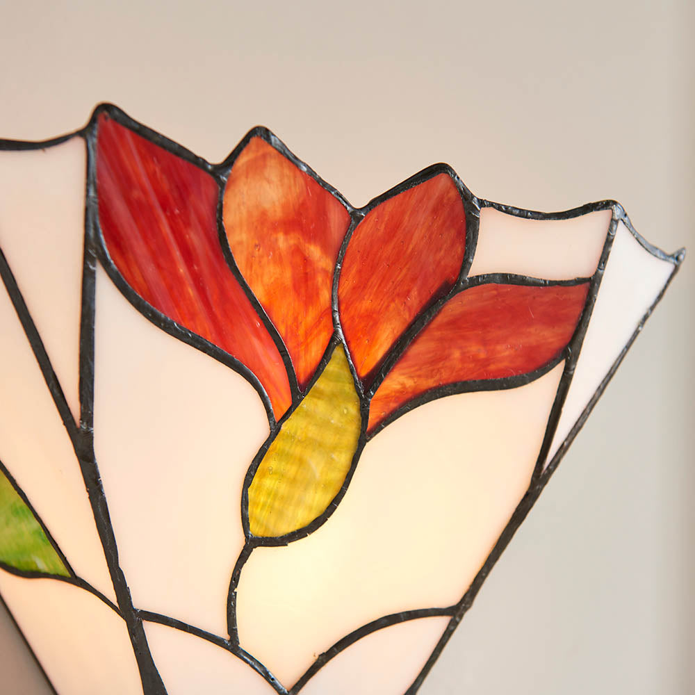 Interiors 1900 Botanica Single Wall Fitting - Tiffany Glass