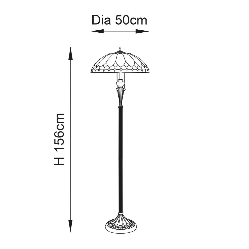 Interiors 1900 Brooklyn Floor Lamp - Tiffany Glass
