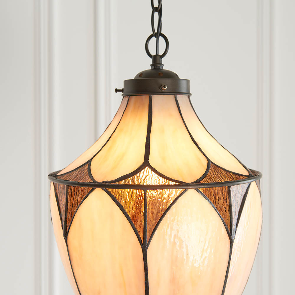 Interiors 1900 Brooklyn Medium Acorn Single Pendant - Tiffany Glass