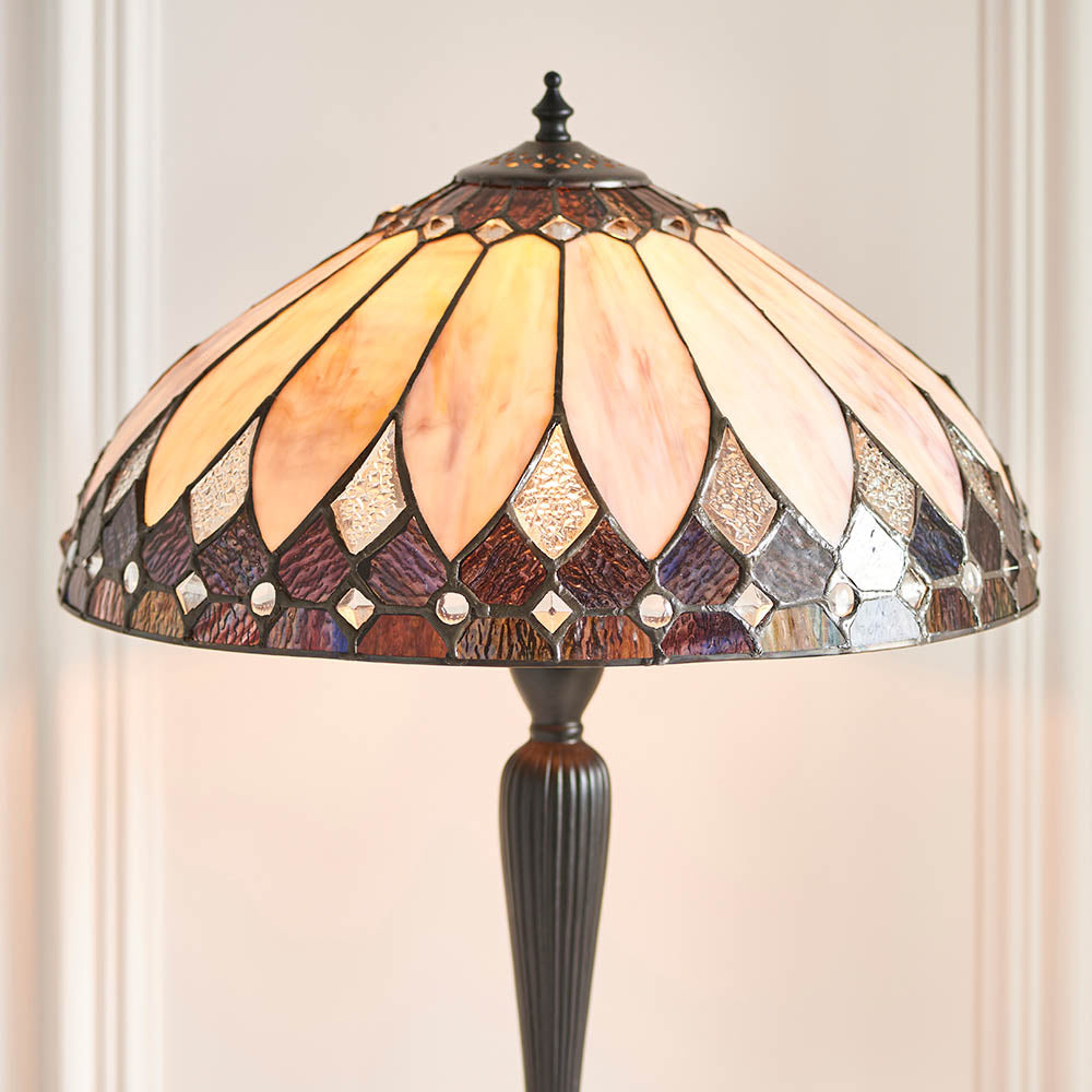 Interiors 1900 Brooklyn Medium Table Lamp - Tiffany Glass